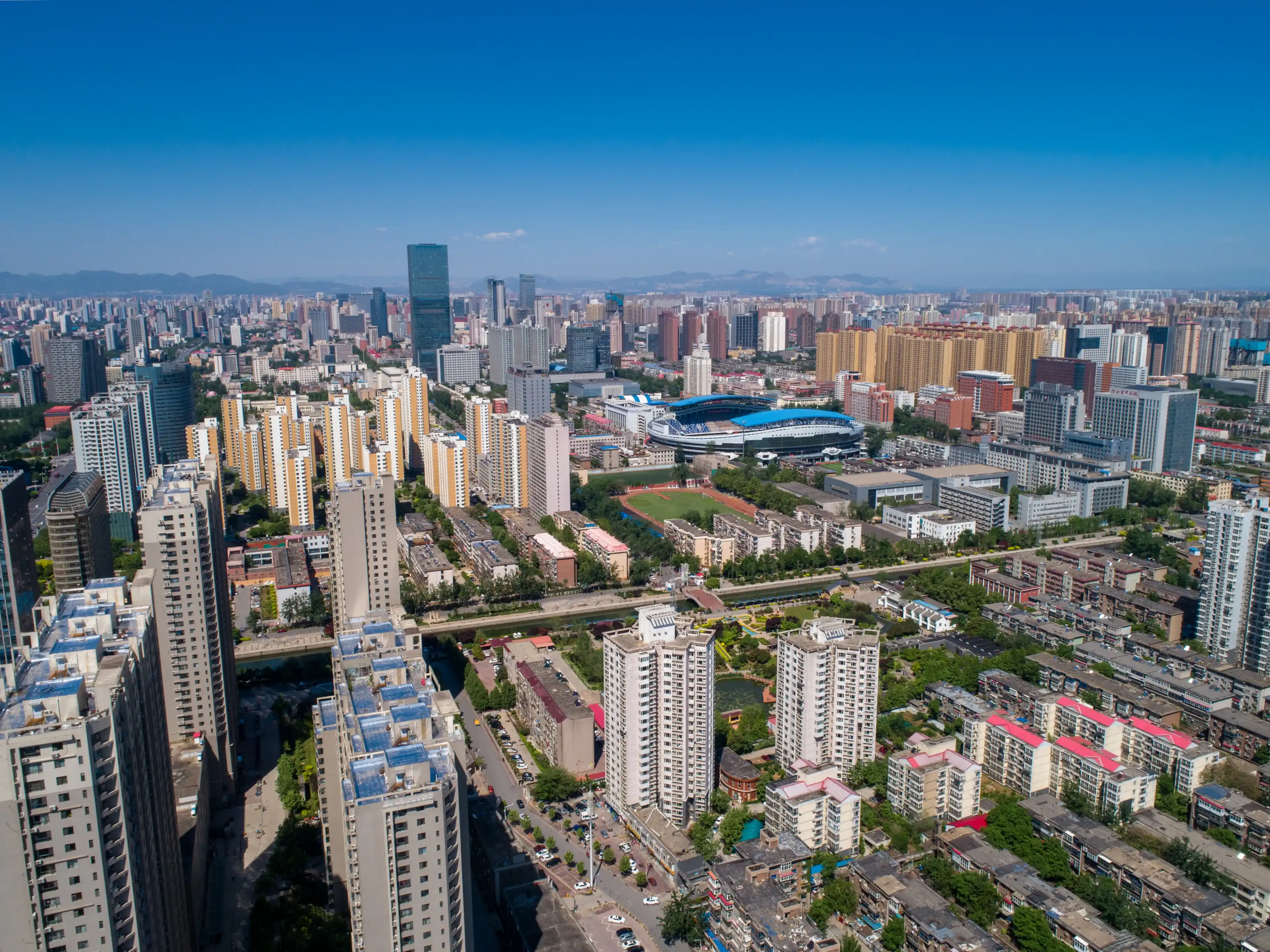 Downtown of Shijiazhuang City, Hebei, China Downtown of Shijiazhuang City, Hebei, China