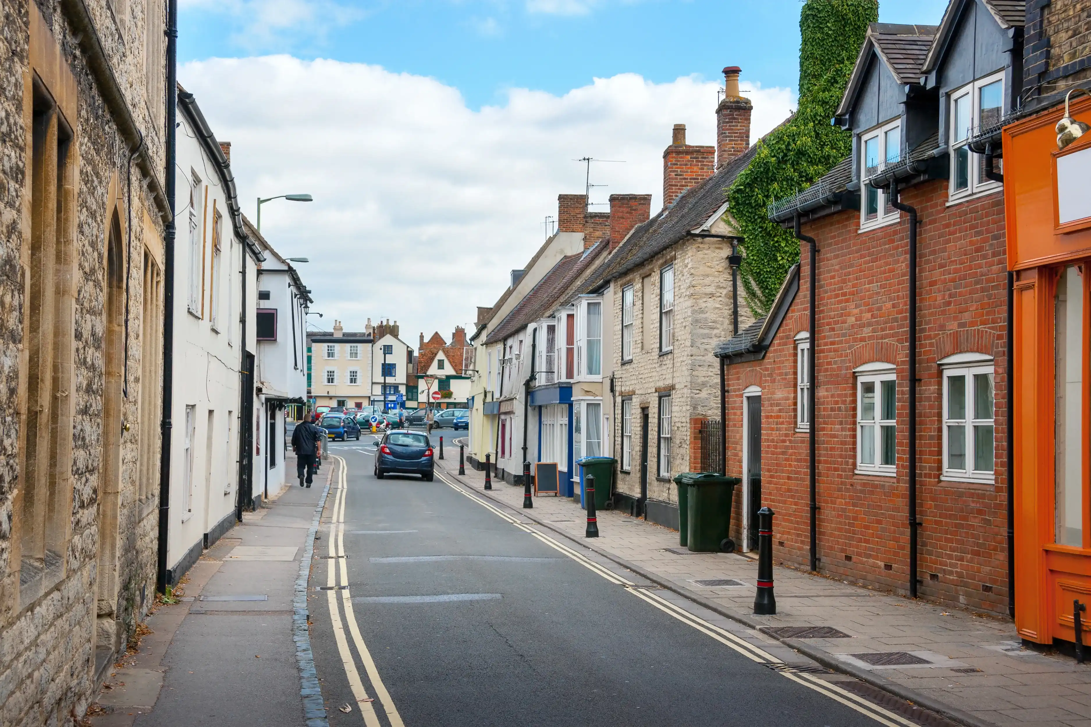 Causeway street. Bicester Village, Oxfordshire, England, UK Causeway street. Bicester Village, Oxfordshire, England, UK