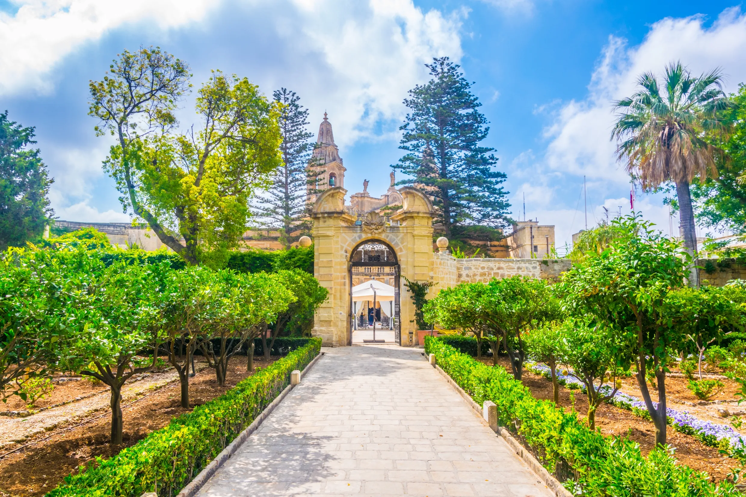 Gardens of Palazzo Parisio in Naxxar, Malta 