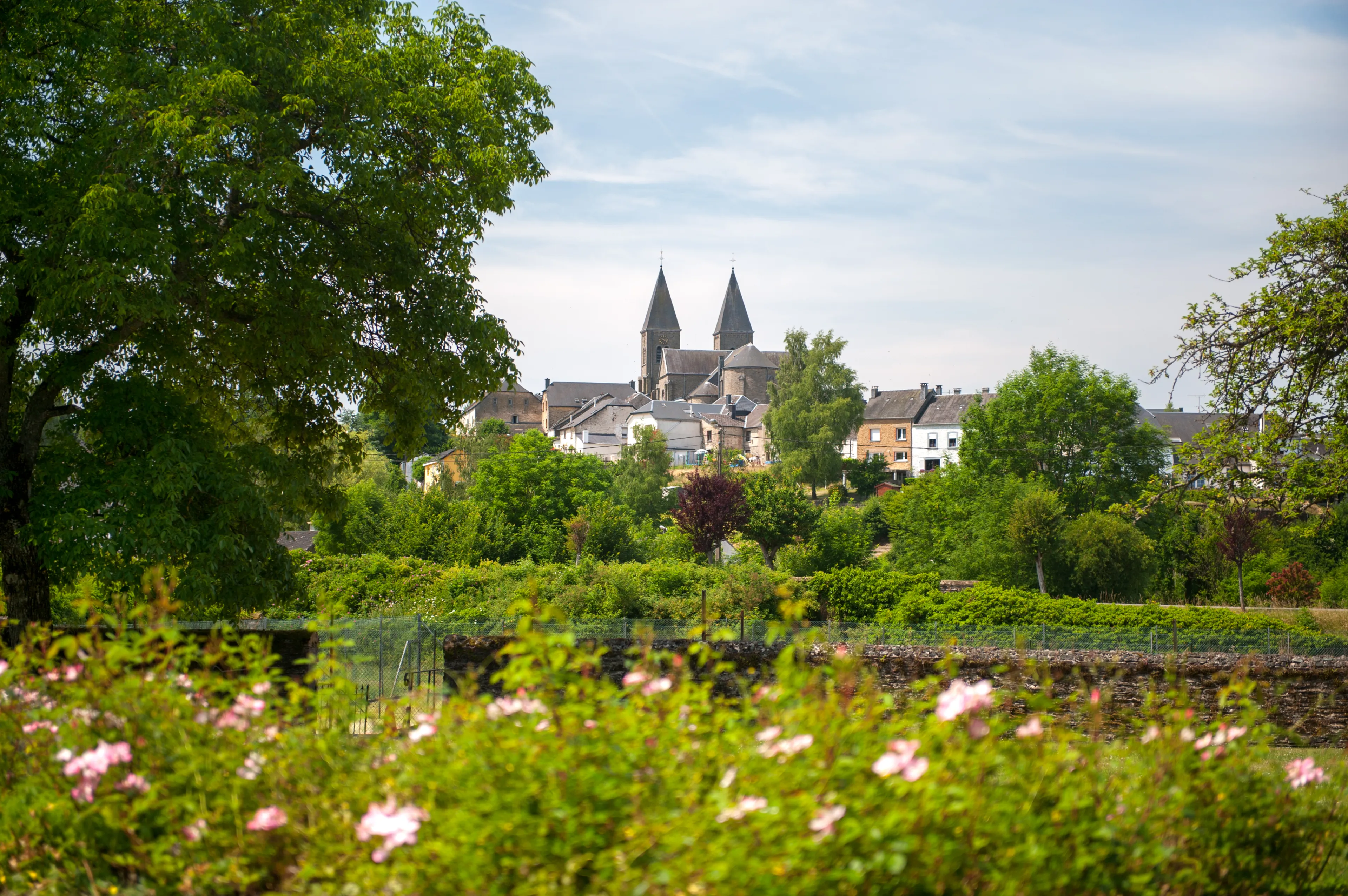 Village Habay in Belgium in landscape