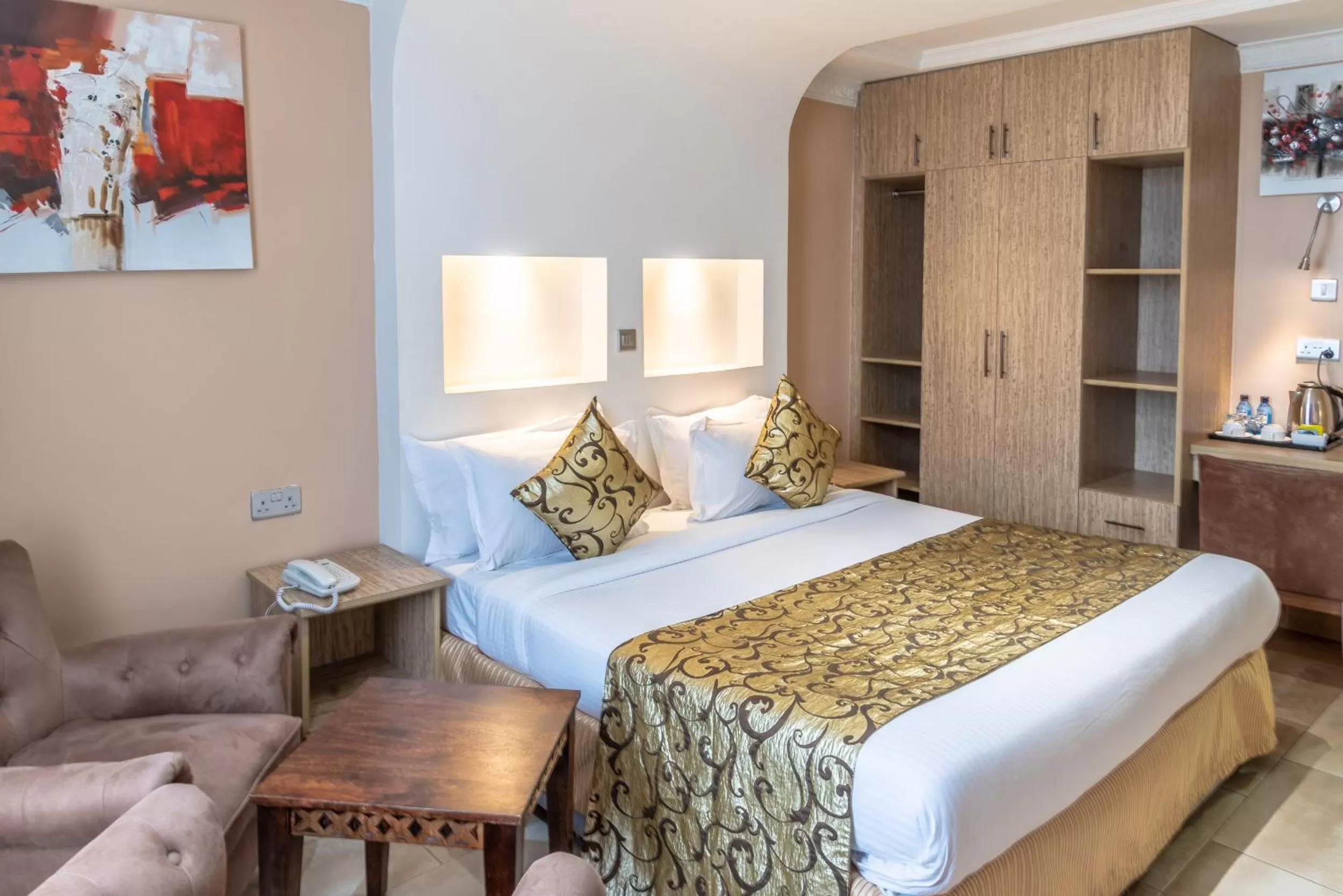 Bed in Hotel Waterbuck