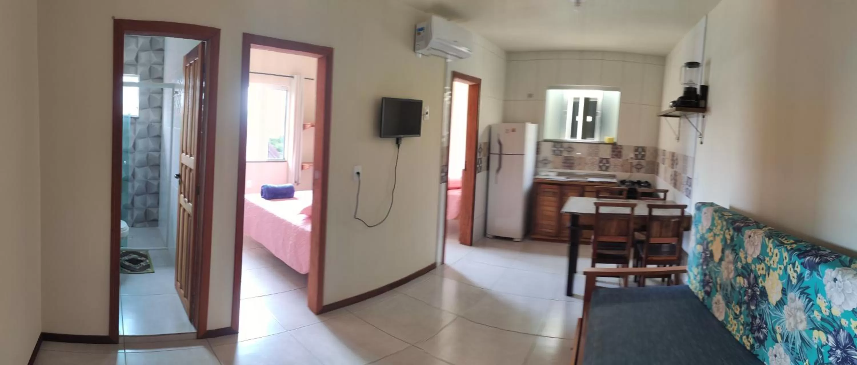 Kitchen or kitchenette in Pousada Pegadas na Areia