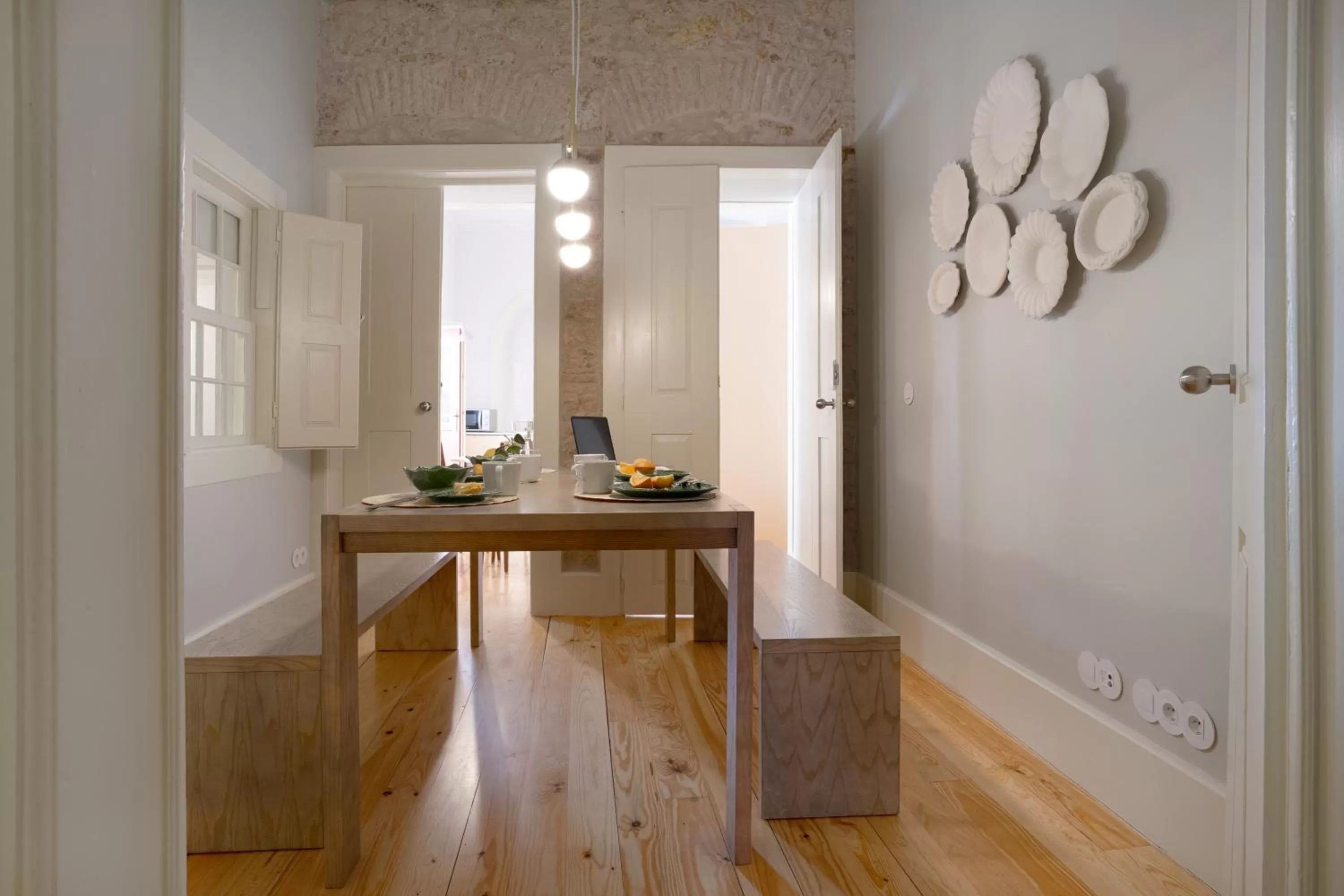 Dining area in Entre Ruas Apartments