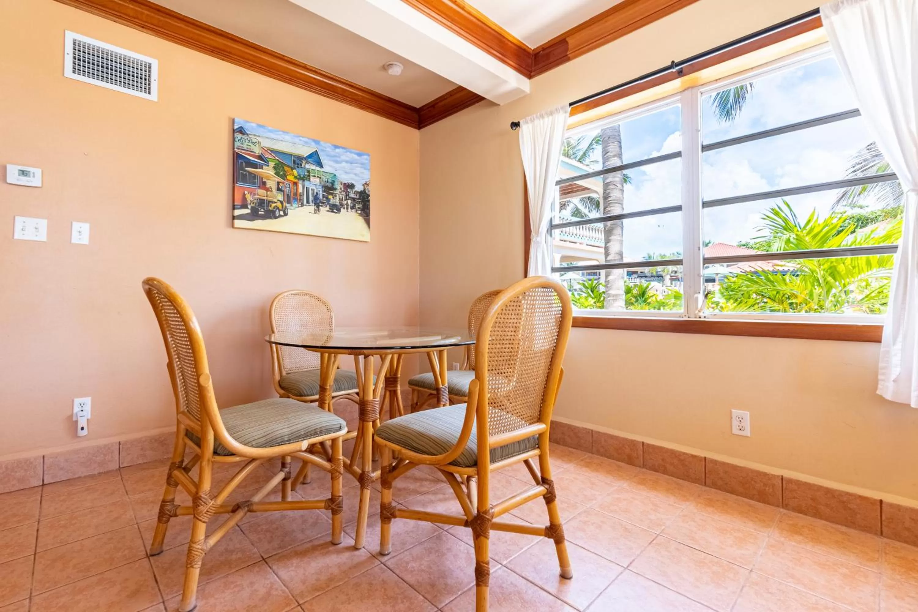 Dining area in Belizean Shores Resort