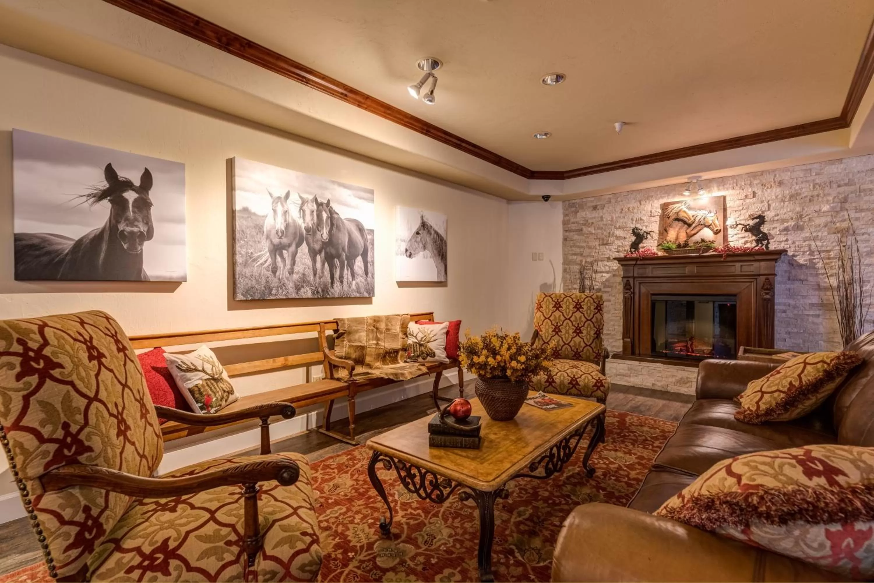 Seating area in Grand River Hotel