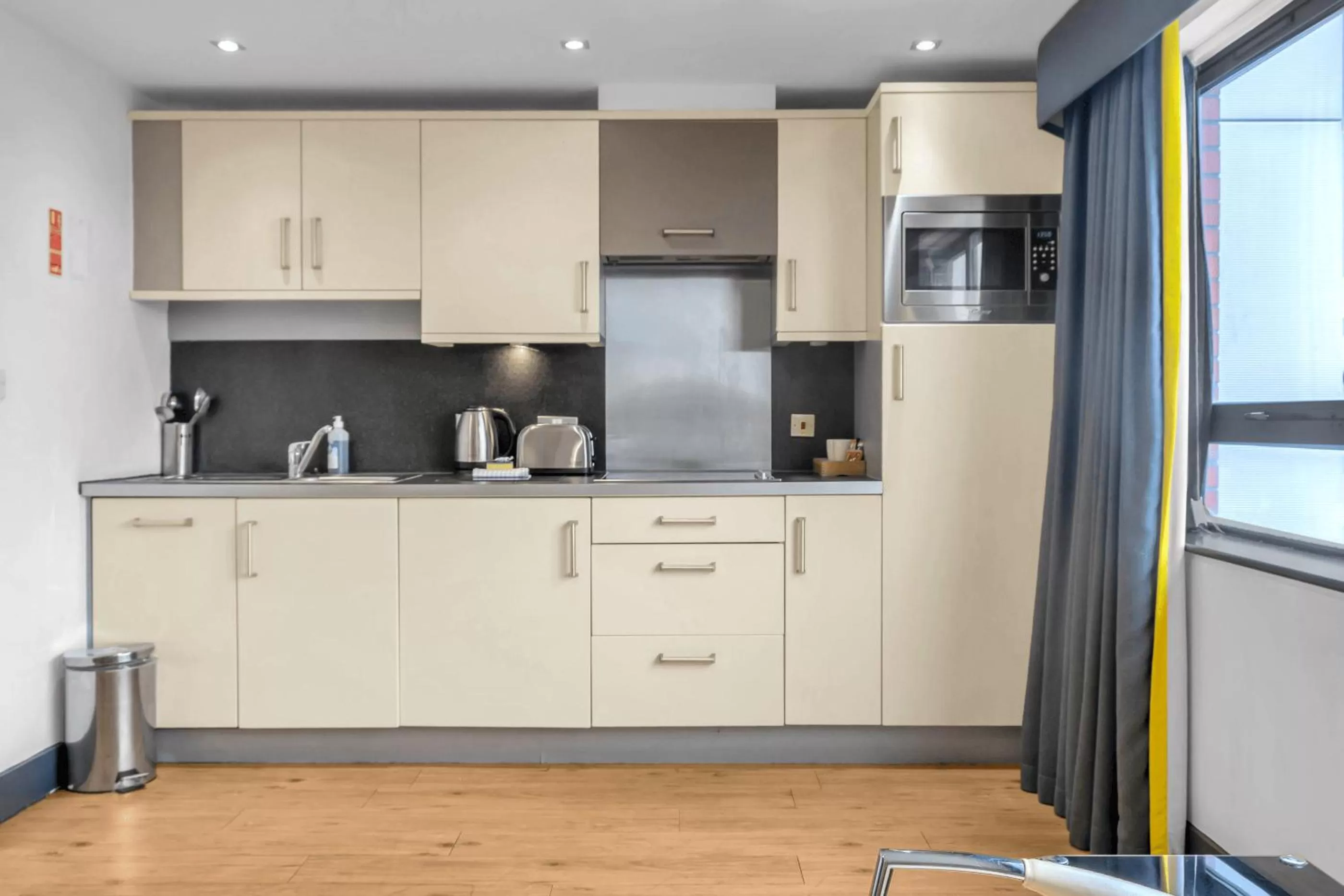 kitchen in Roomzzz Leeds City West