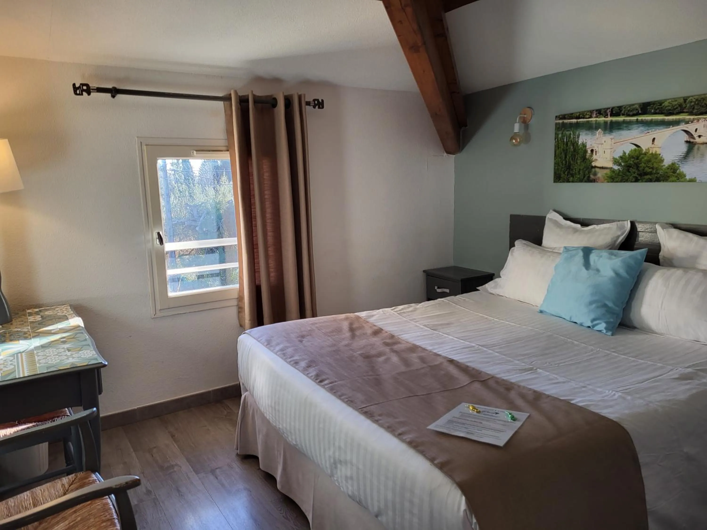 Bedroom, Bed in Logis Hotel la Ferme