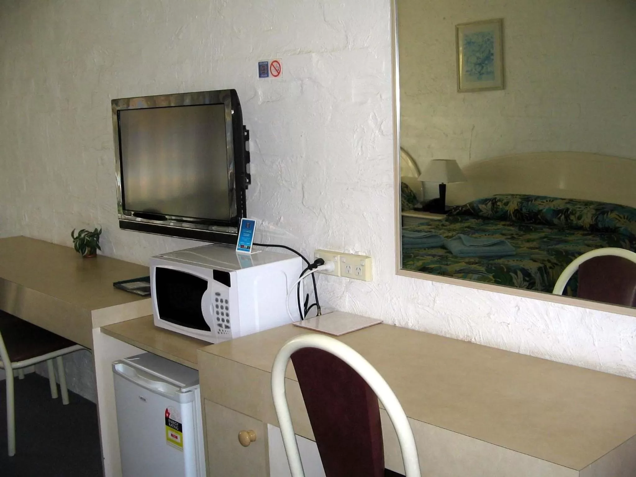 Decorative detail, TV/Entertainment Center in The Nambucca Motel