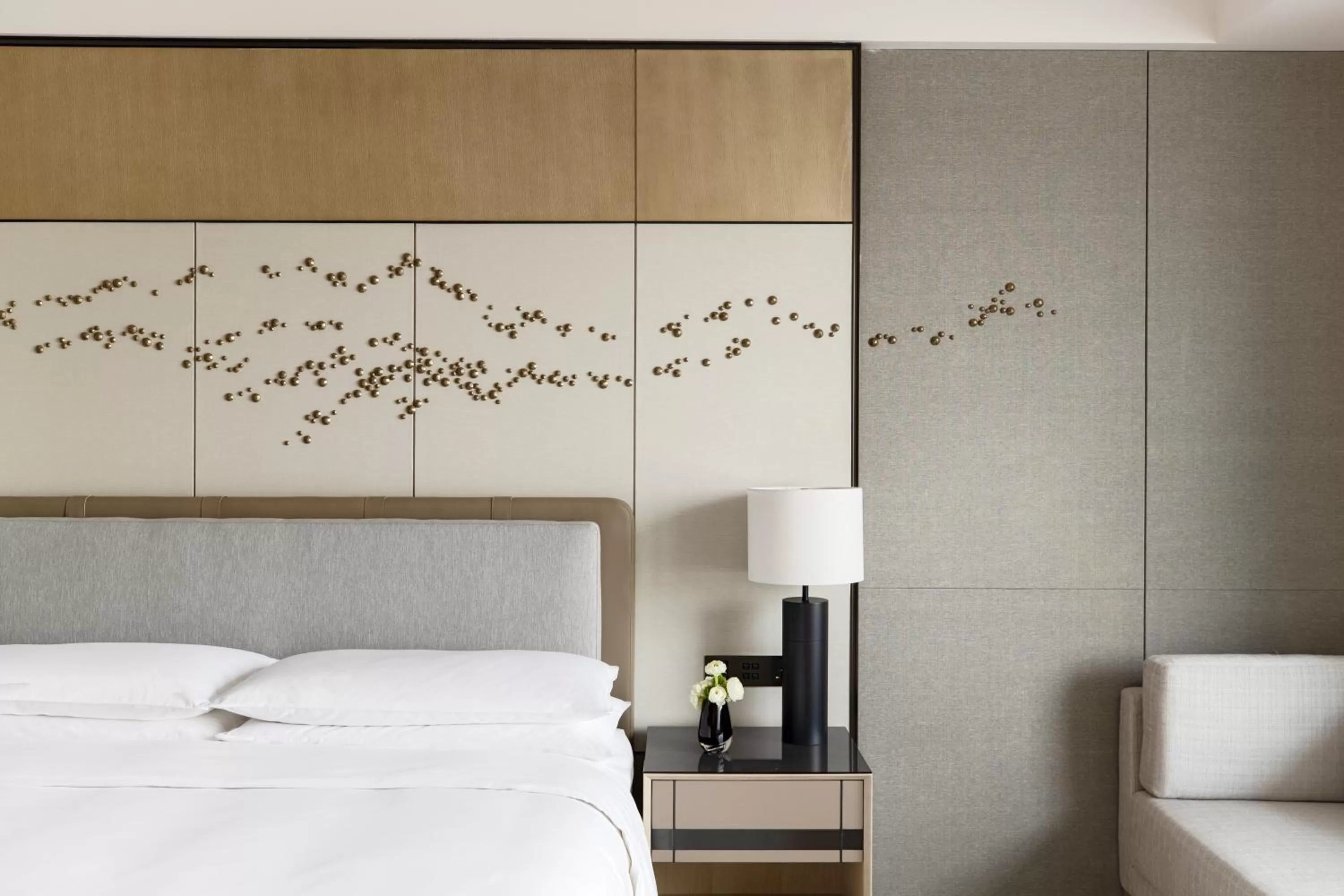 Bed in Yantai Marriott Hotel