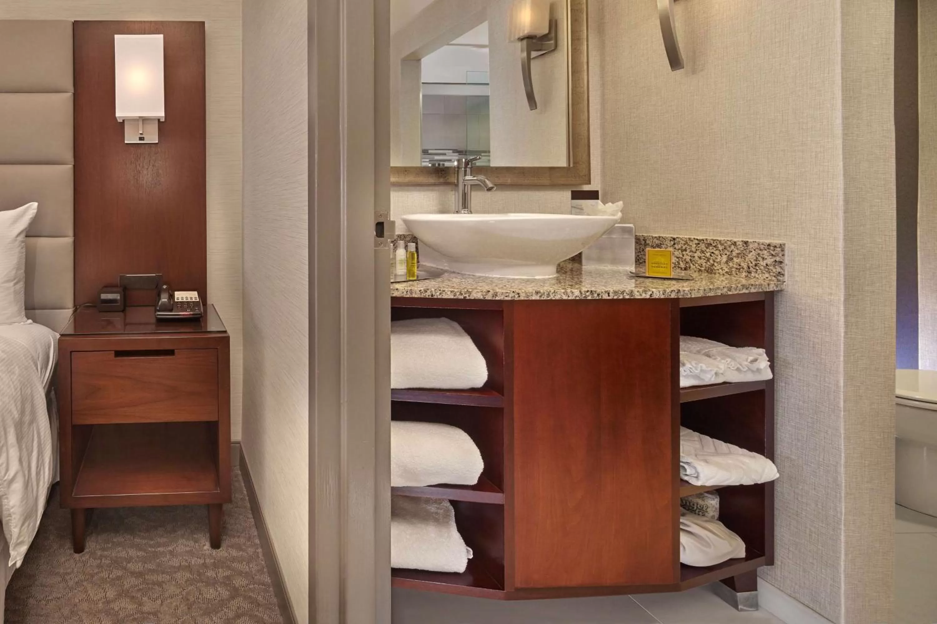 Bathroom, Bed in DoubleTree by Hilton Little Rock