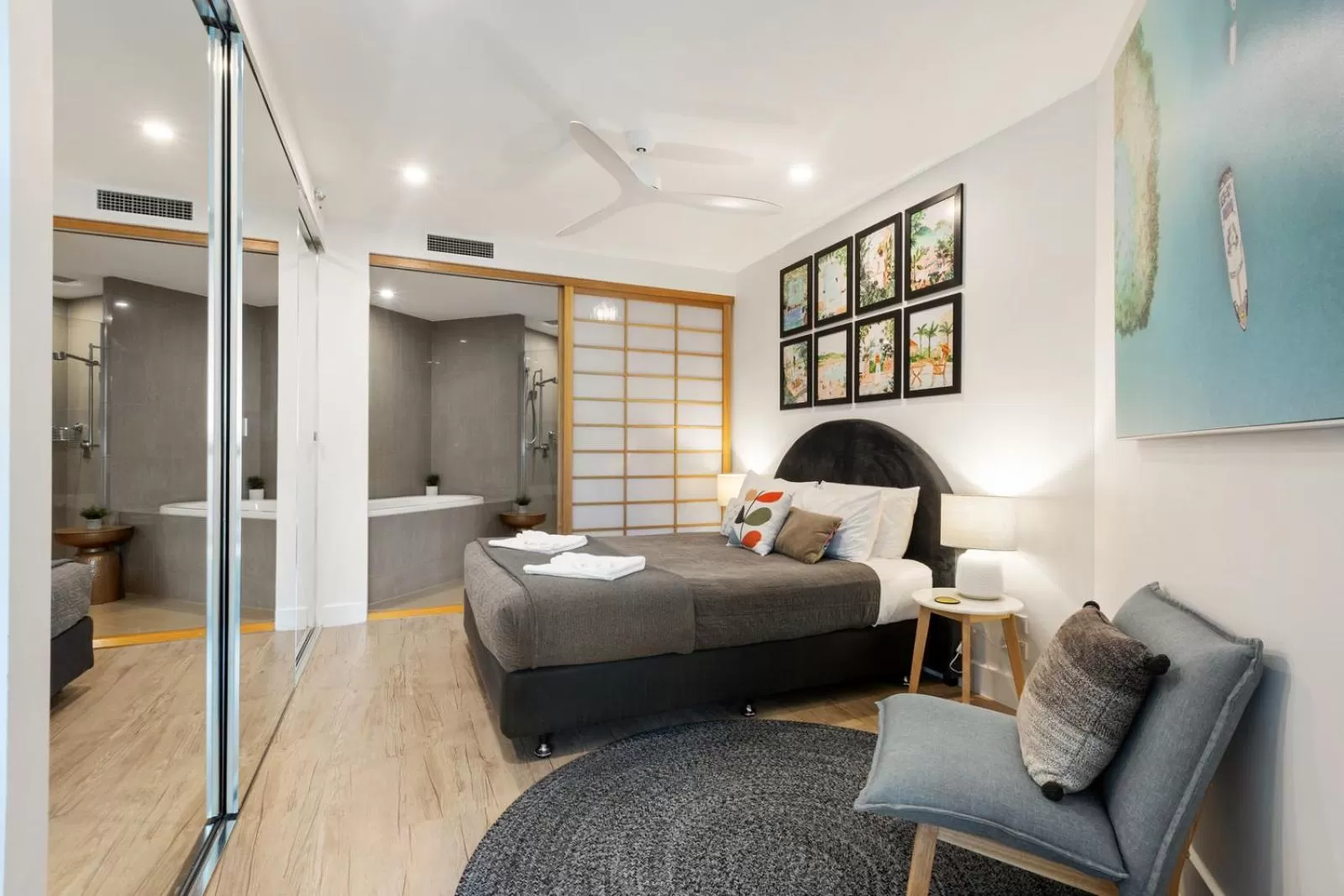 Bedroom, Bed in Cotton Beach Resort - Tweed Coast Holidays ®