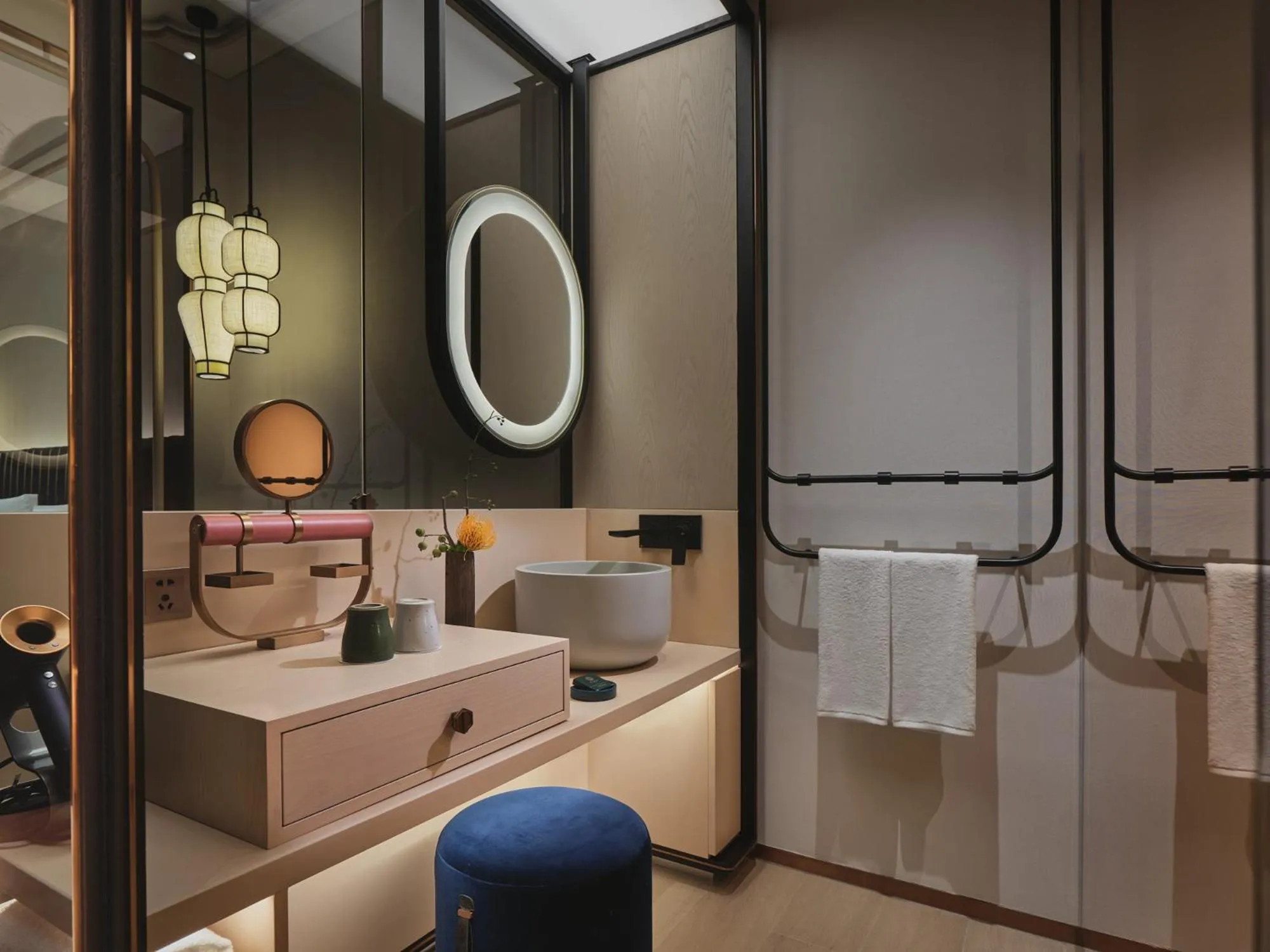 Toilet in Hotel Indigo Hangzhou Uptown,Close to Westlake , boutique design hotel with freeflow minibar