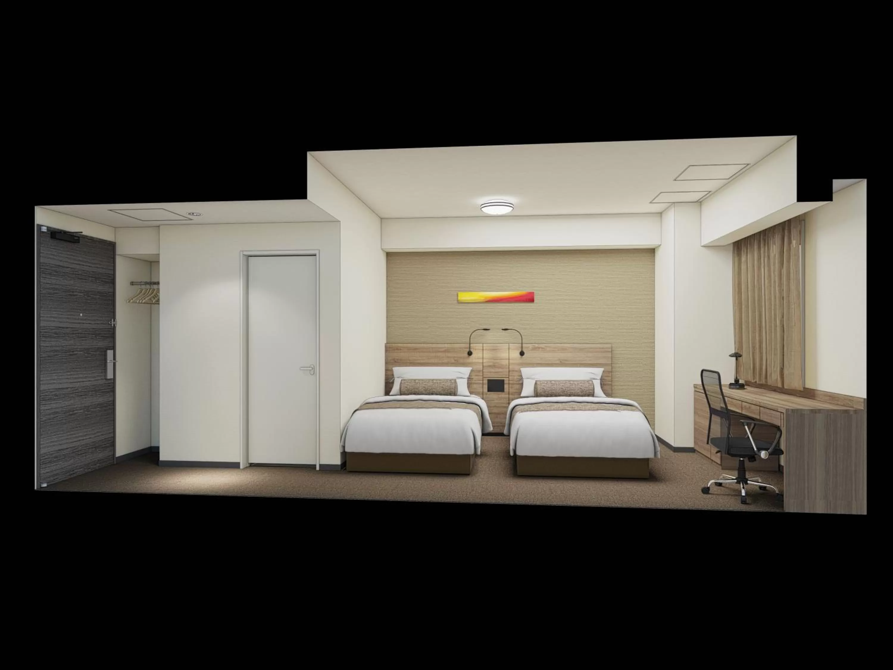 Bedroom, Bed in Smile Hotel Premium Osaka Higashishinsaibashi