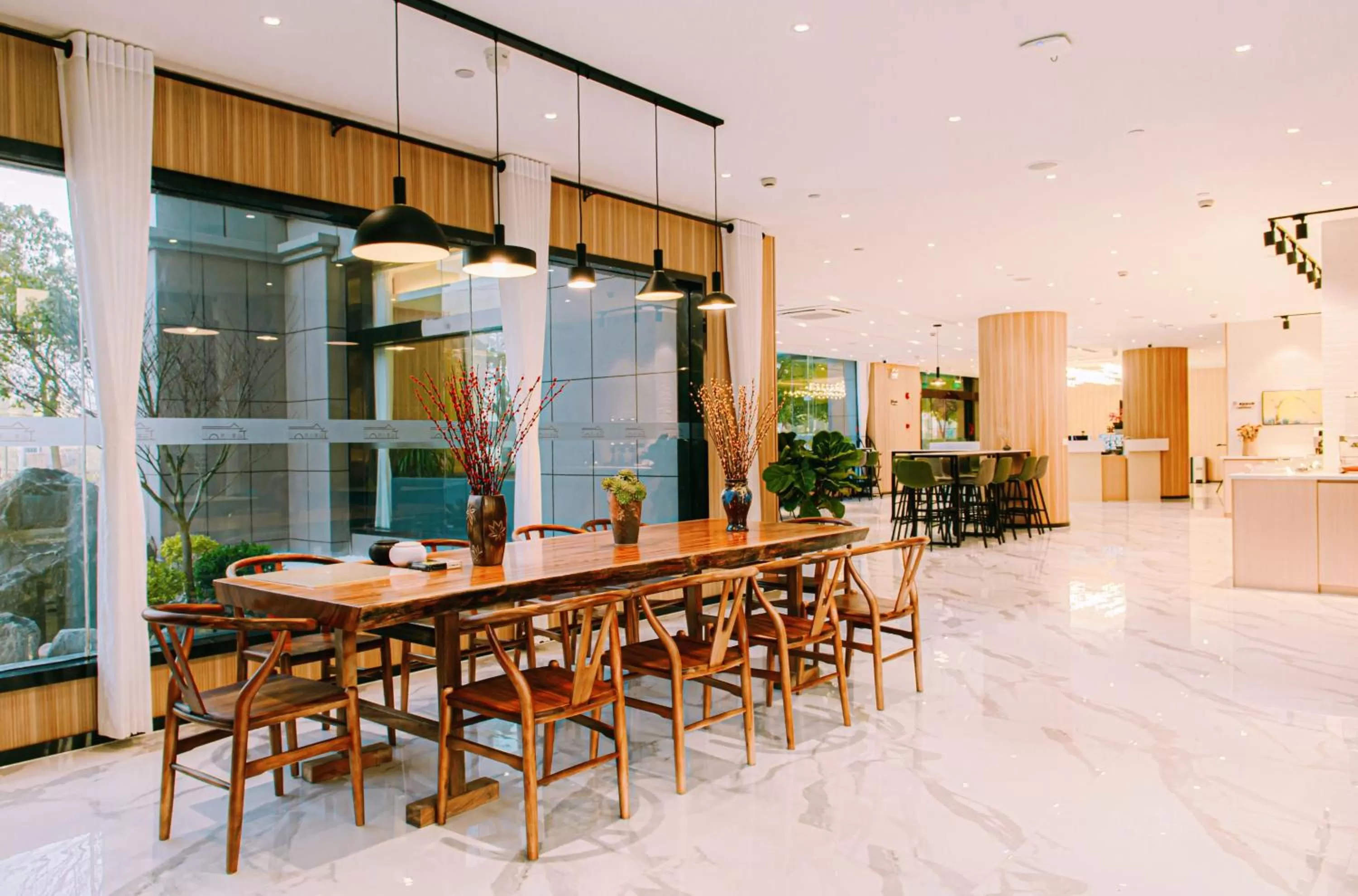 Seating area in Shanghai JOYFUL YARD Hotel-Free shuttle bus to Pudong Airport and Disneyland