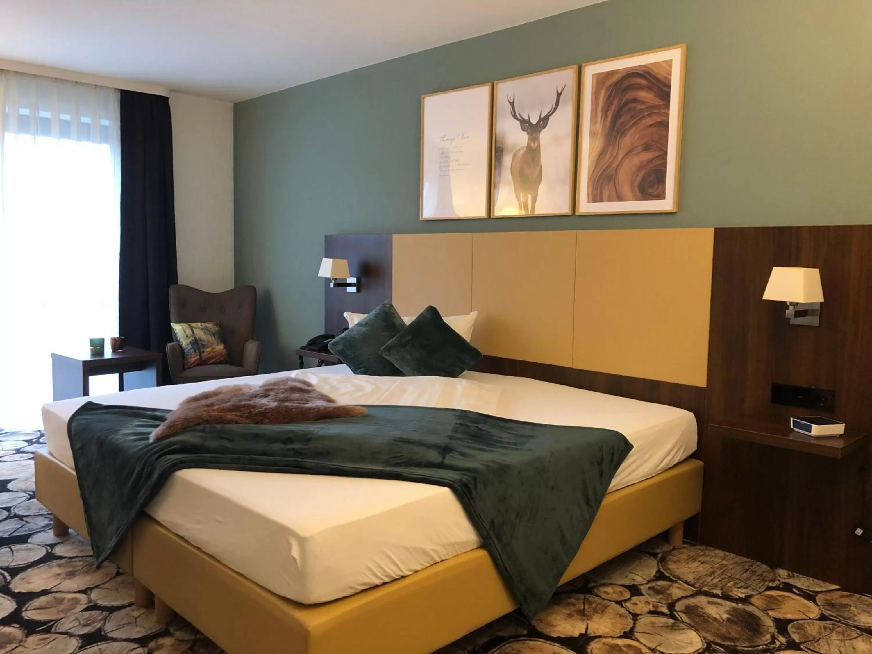 Photo of the whole room, Bed in Lobinger-Parkhotel