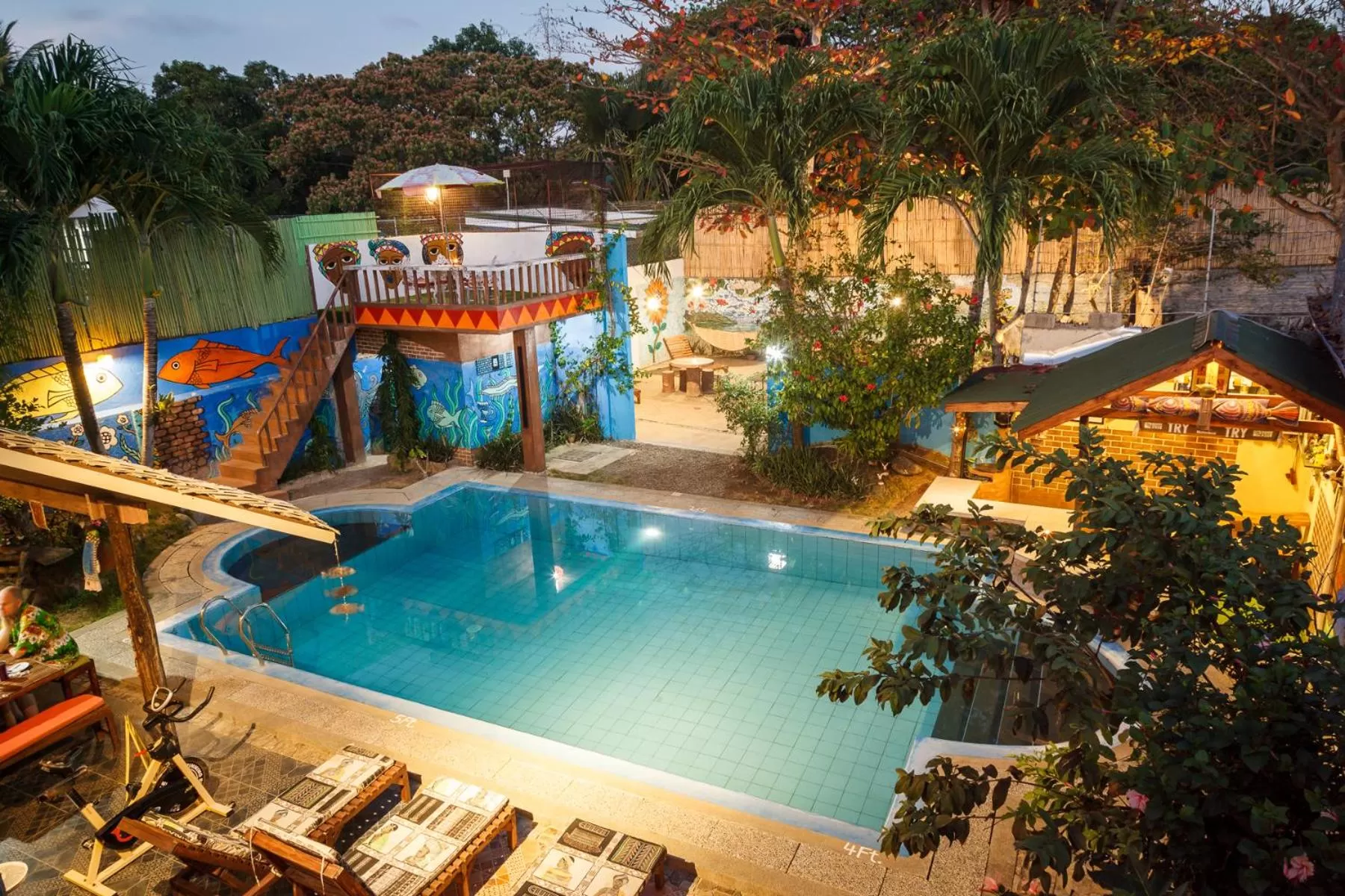 Pool view in Lala Panzi Bed and Breakfast