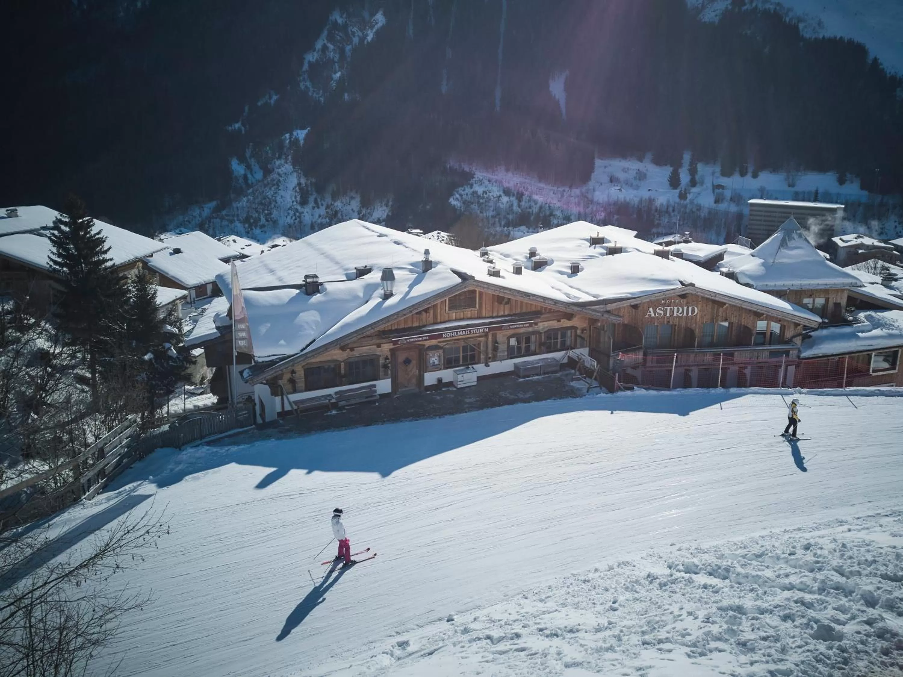 Bird's eye view in Hotel Astrid - Ski In - Ski Out