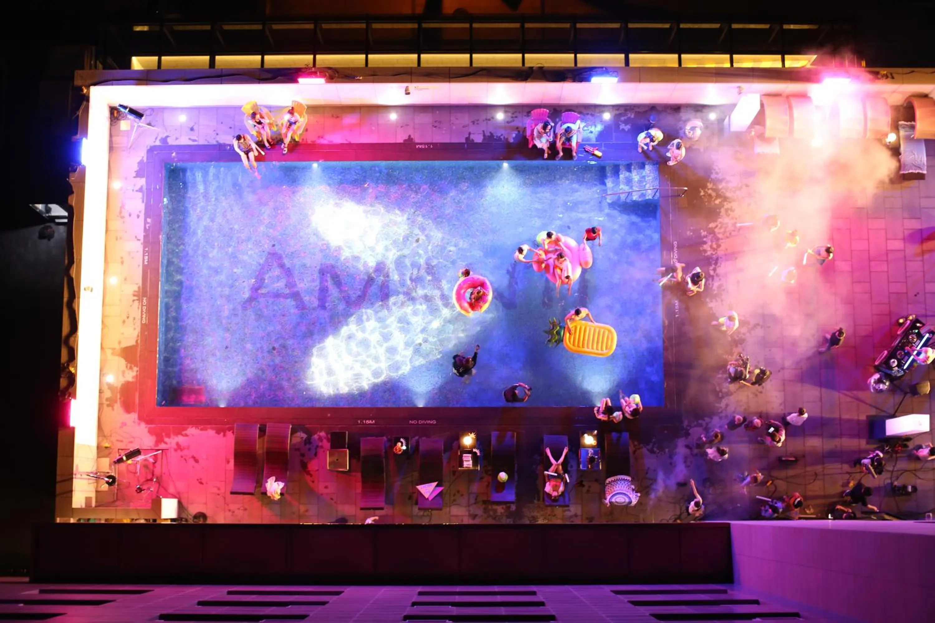 Pool view in Amanti Hotel Seoul Hongdae