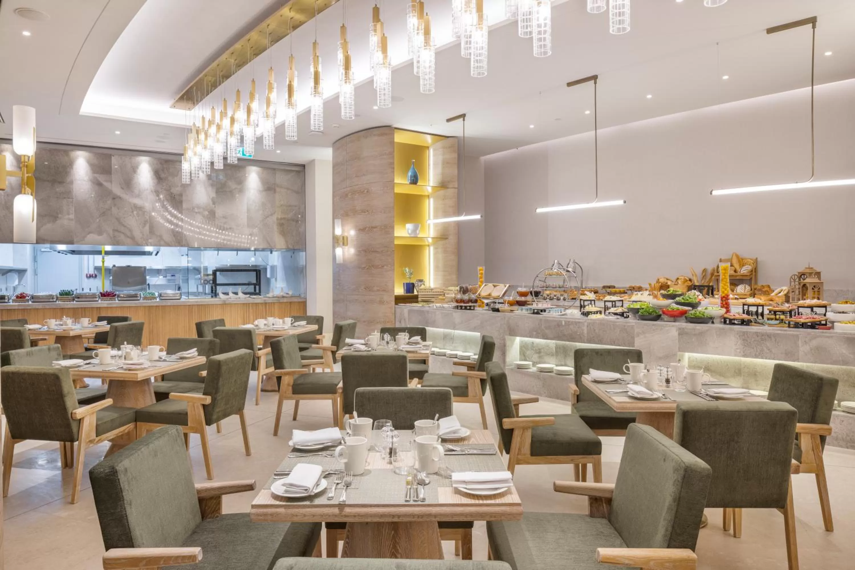 Buffet breakfast in Hyatt Regency Izmir IstinyePark