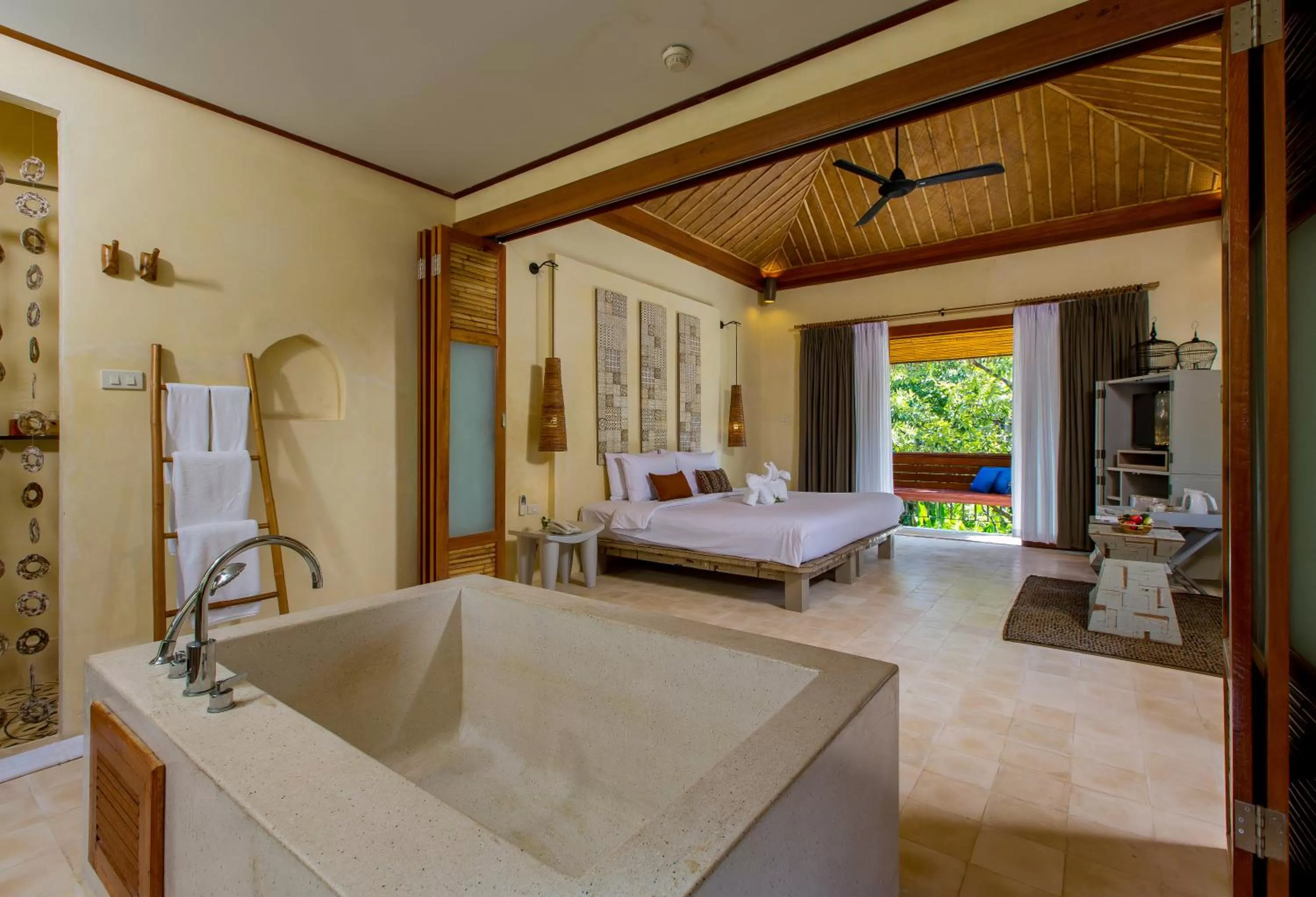 Bathroom, Bed in Bangsak Village - Adults Only - SHA Extra Plus
