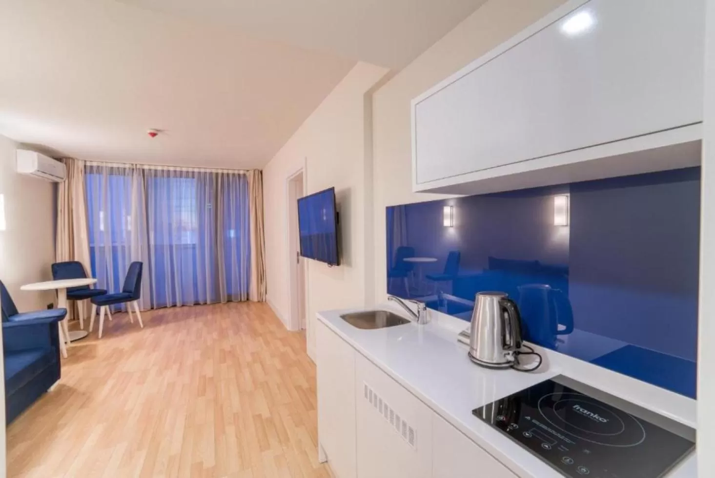 Kitchen or kitchenette, Kitchen/Kitchenette in Luxury Sea View Aparthotel In Orbi City Batumi