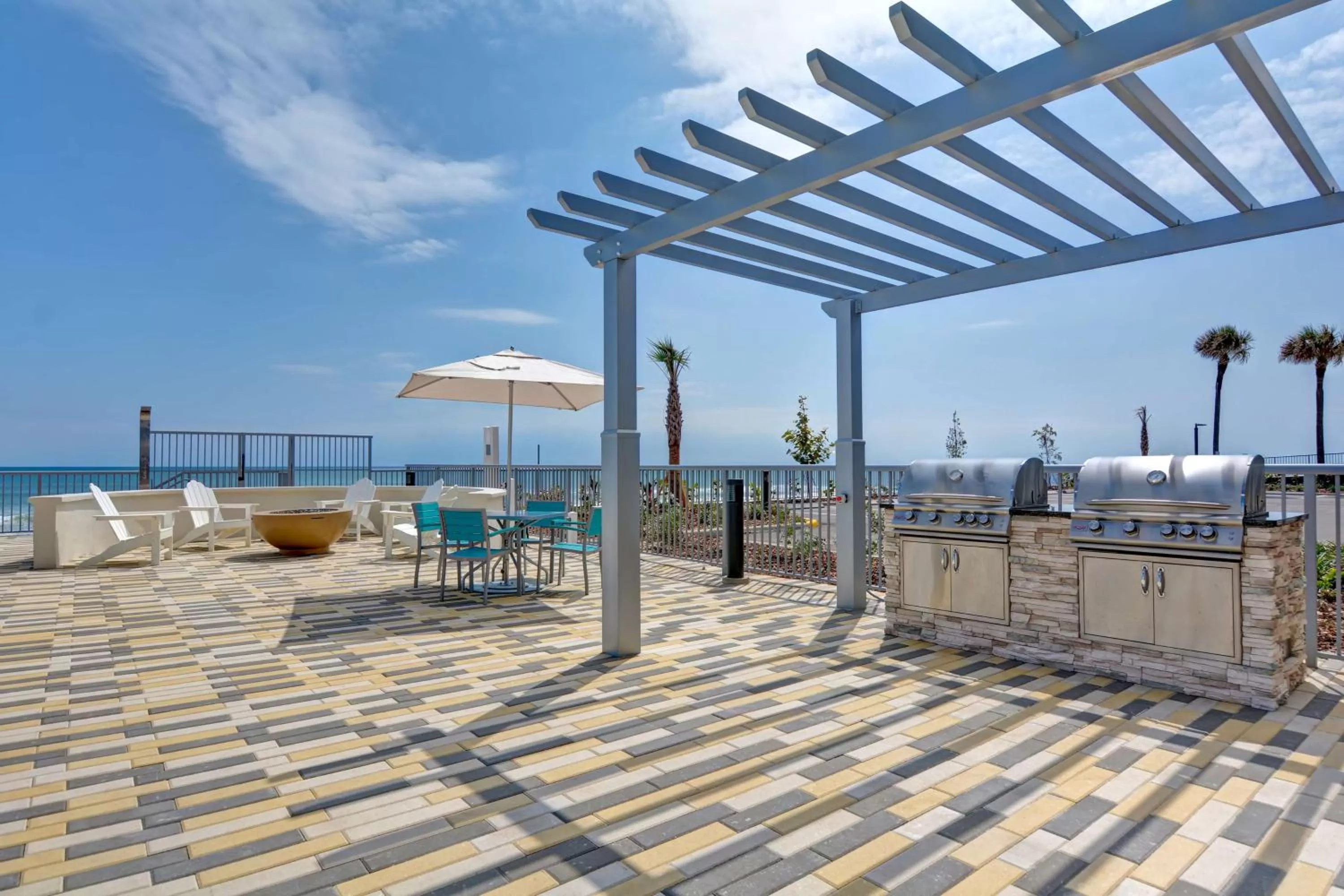 Patio in Home2 Suites Ormond Beach Oceanfront, FL