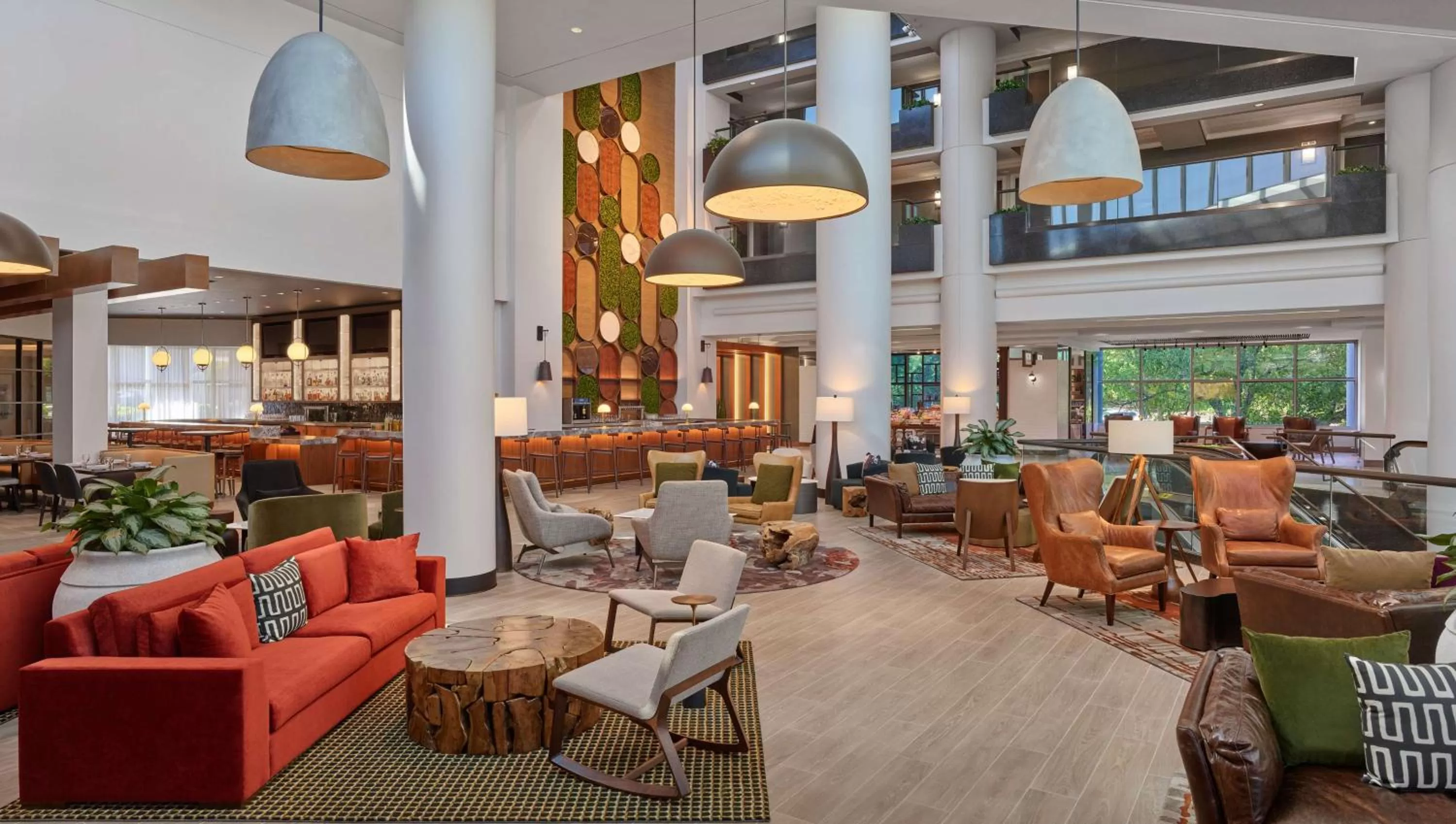 Lobby or reception in Hilton Atlanta Airport