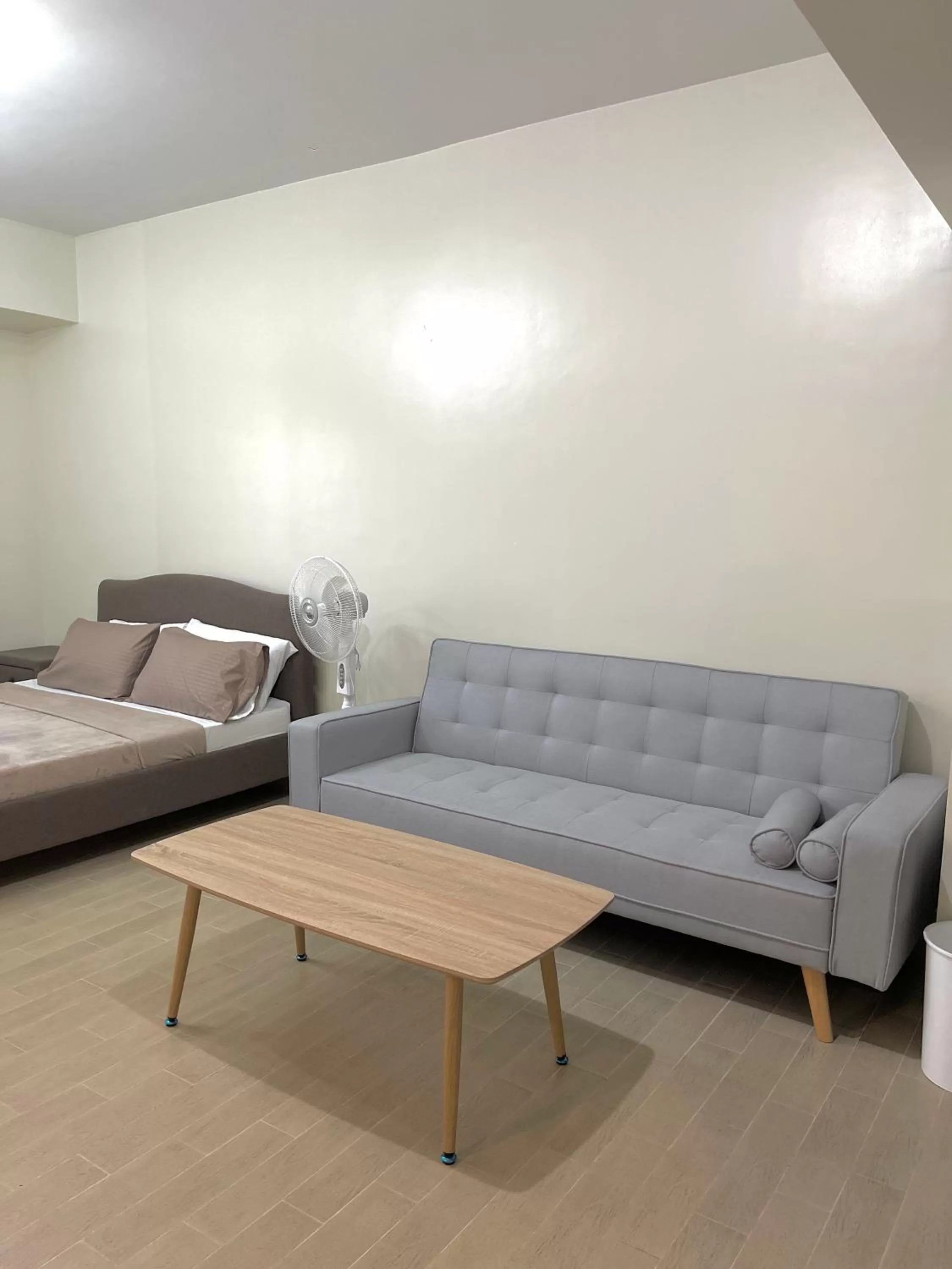 Bed, Seating Area in Cubao, Quezon City Condo Staycation (wifi and netflix ready)