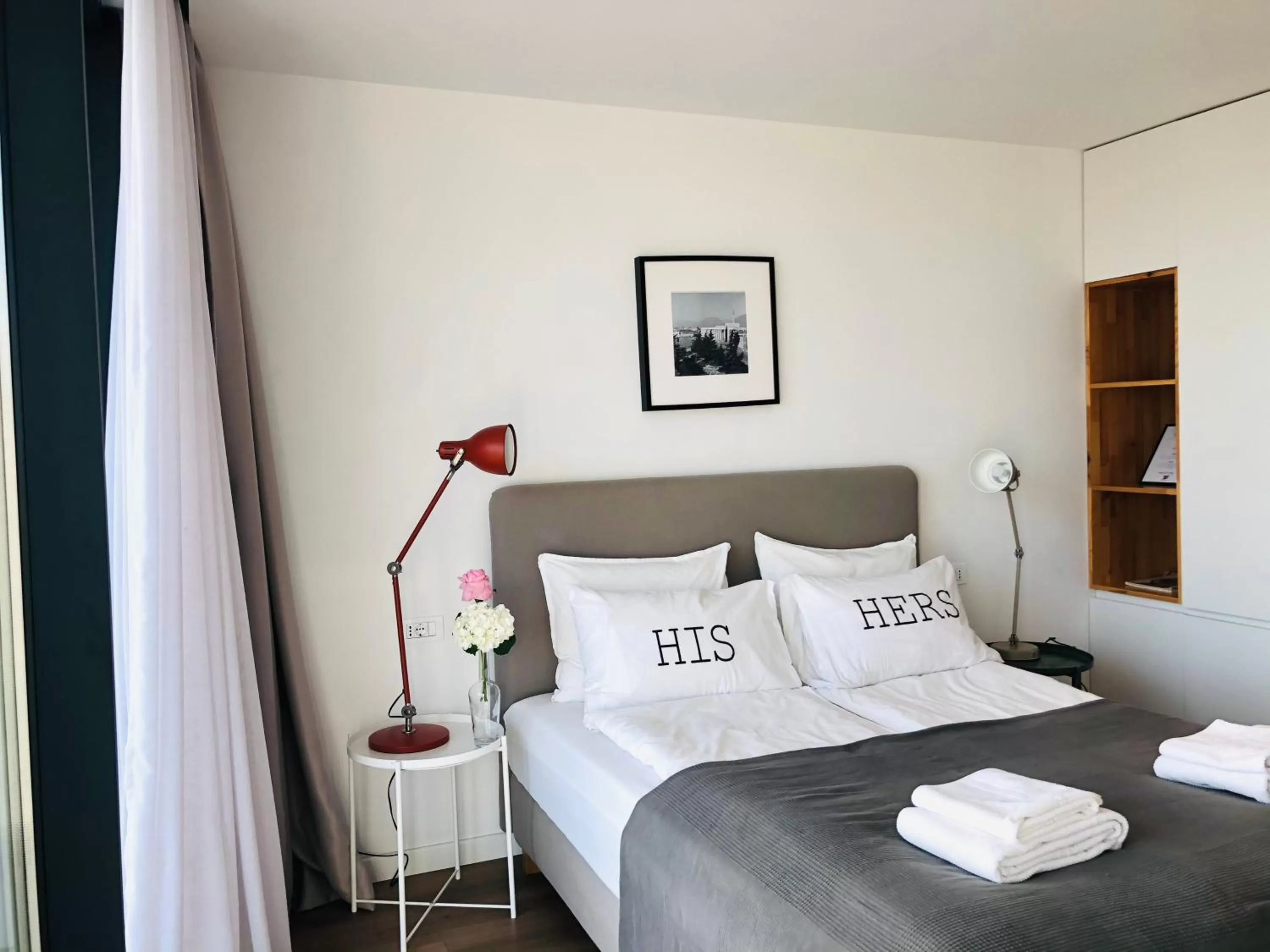 Photo of the whole room, Bed in Rooftop Tirana