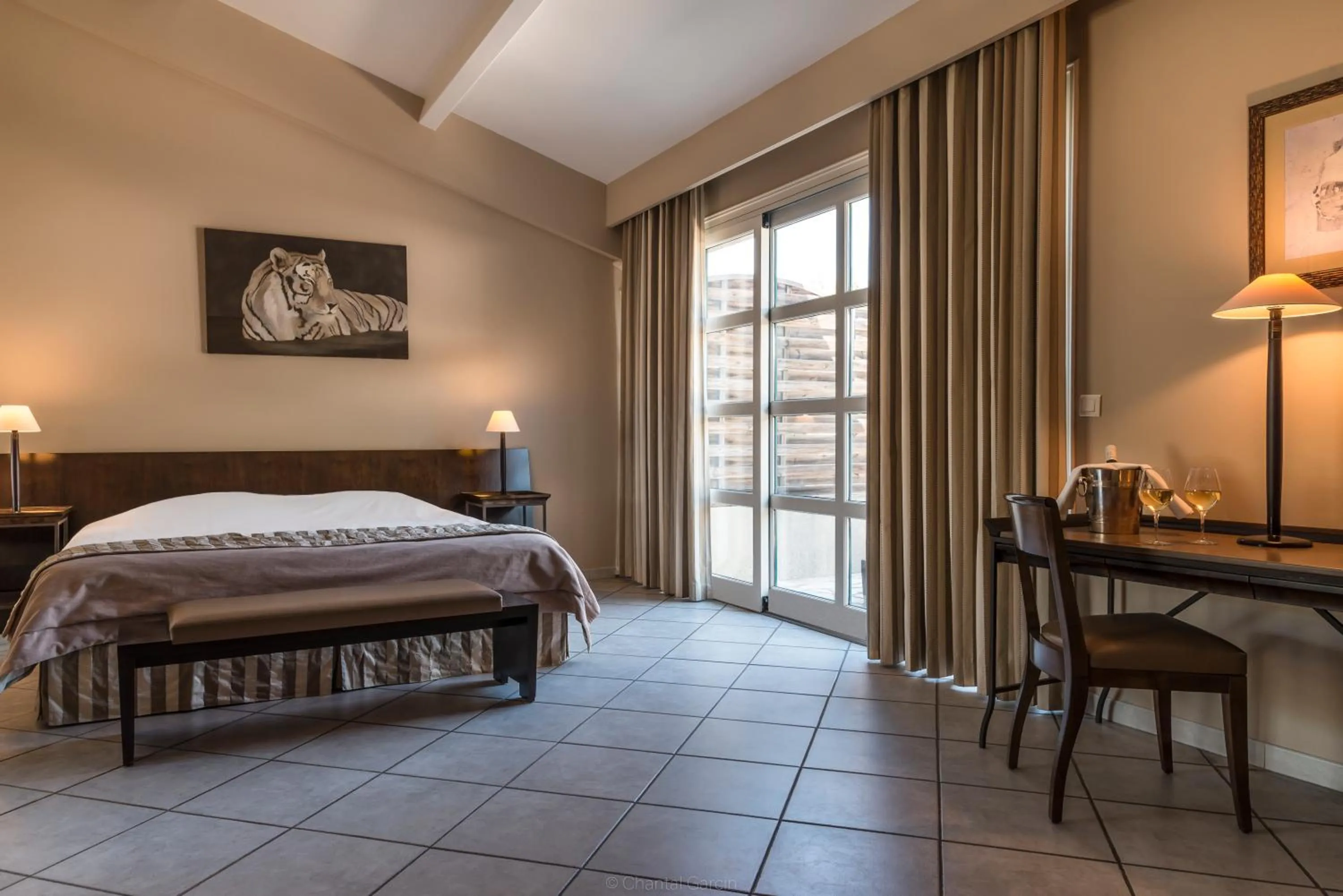 Bed in Hôtel la Magnaneraie