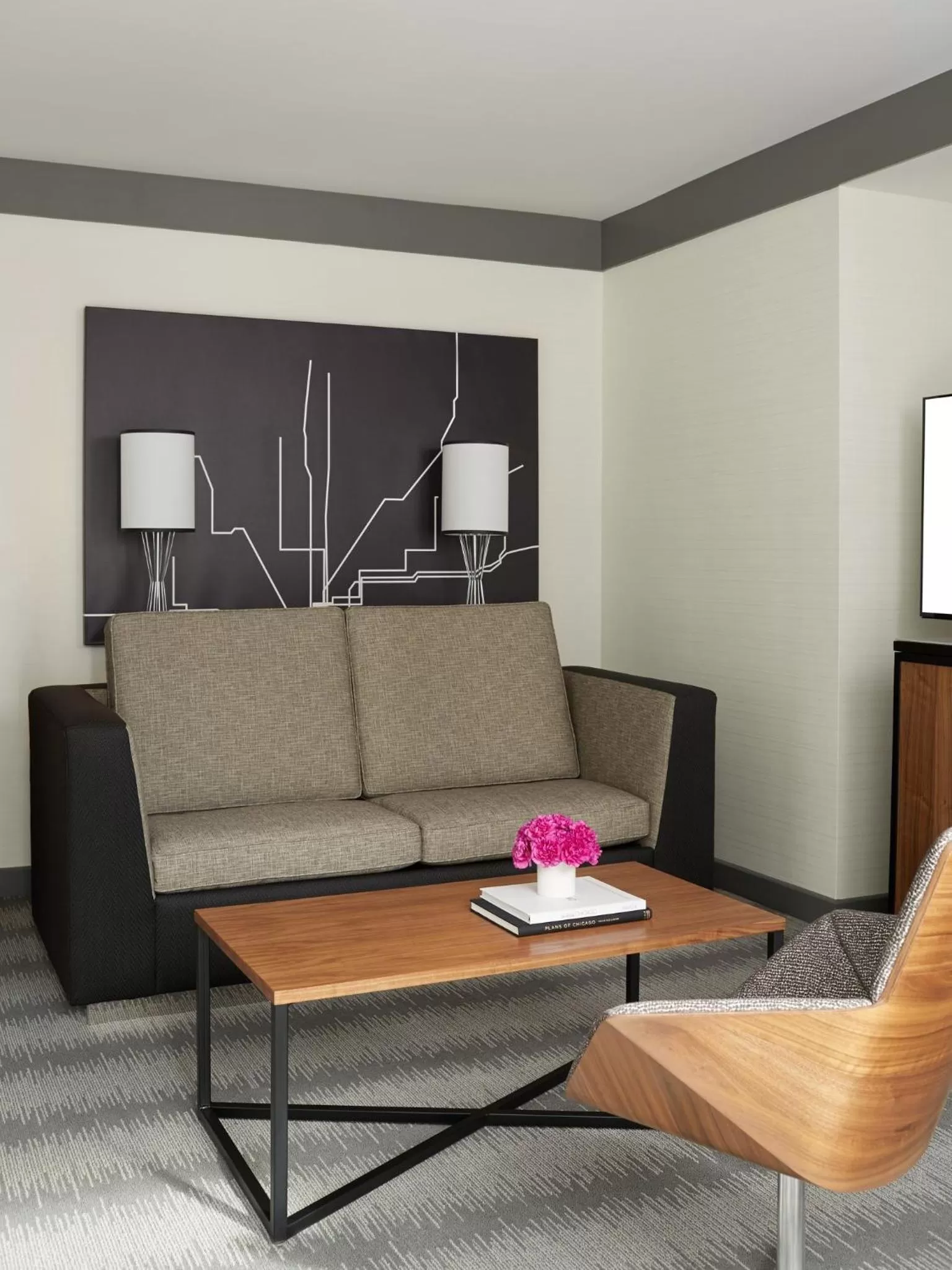 Photo of the whole room in Loews Chicago Hotel