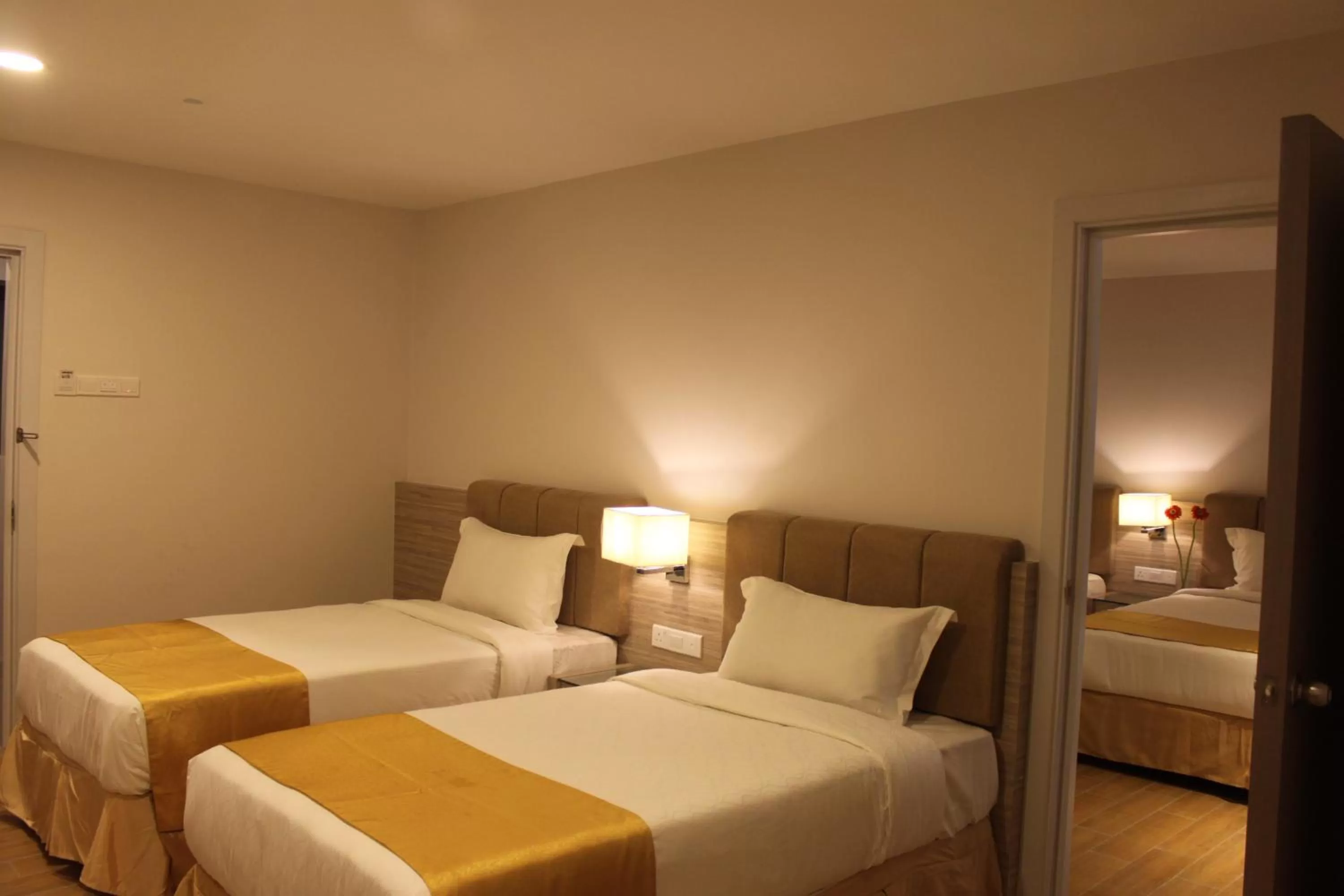 Photo of the whole room, Bed in NU Hotel @ KL Sentral