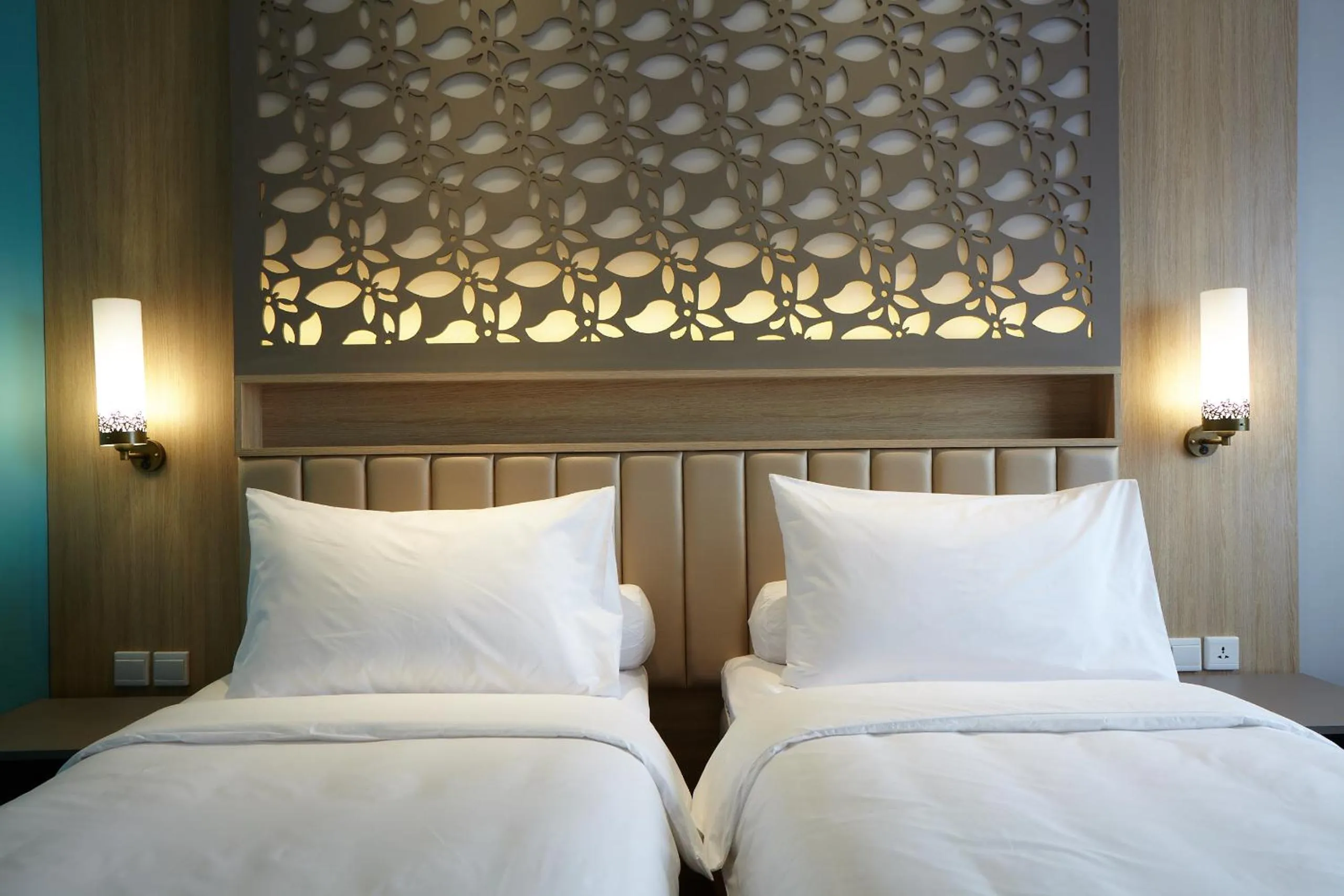 Decorative detail, Bed in ibis Styles Cikarang