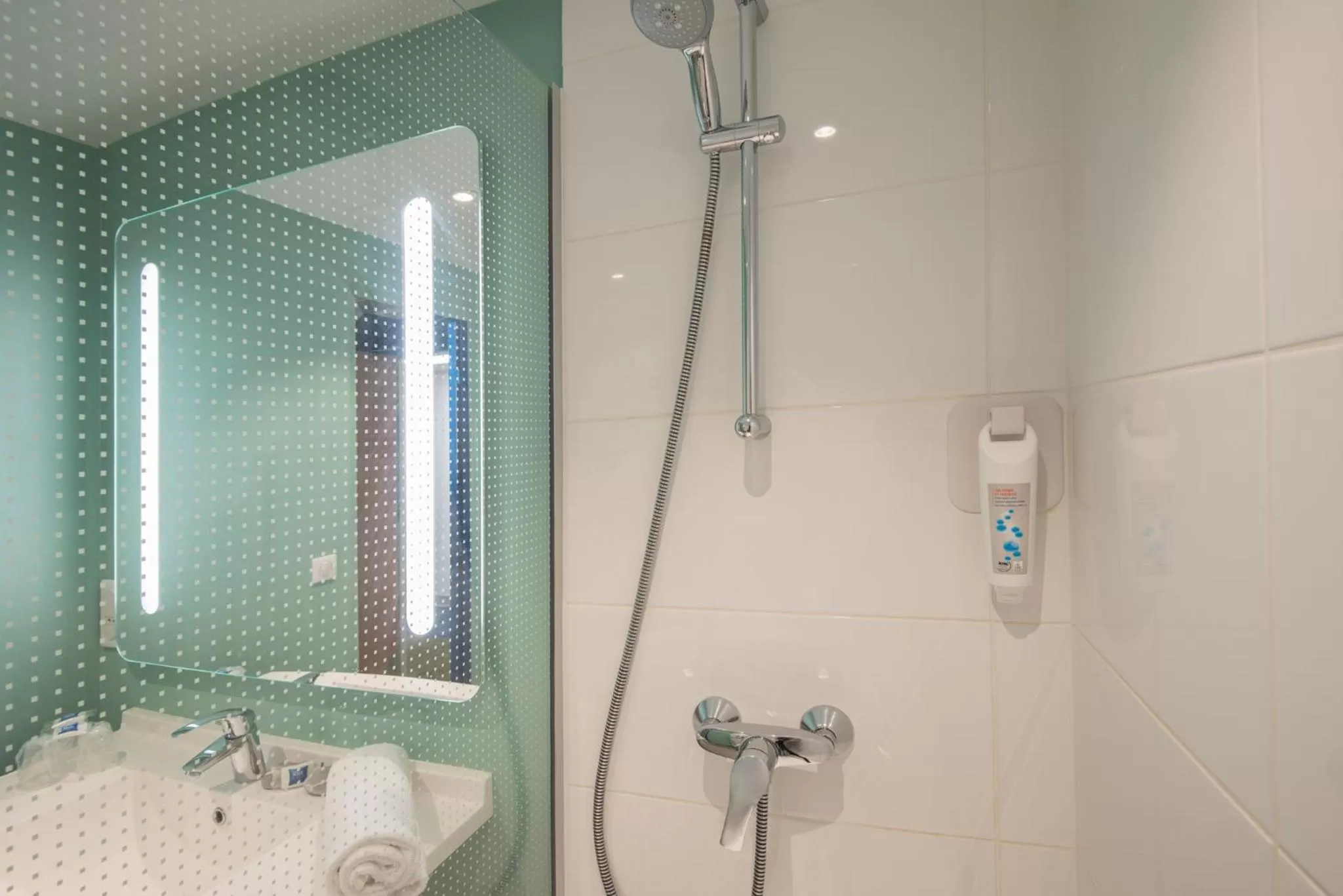 Bathroom in ibis budget Nice Californie Lenval