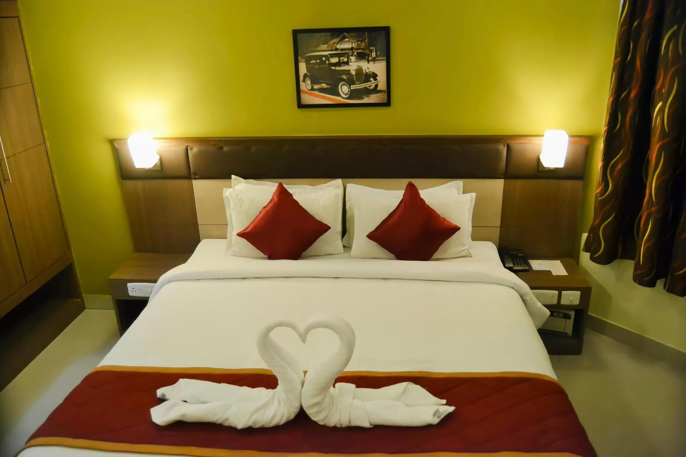 Bed in Hotel RK - Temple Stay