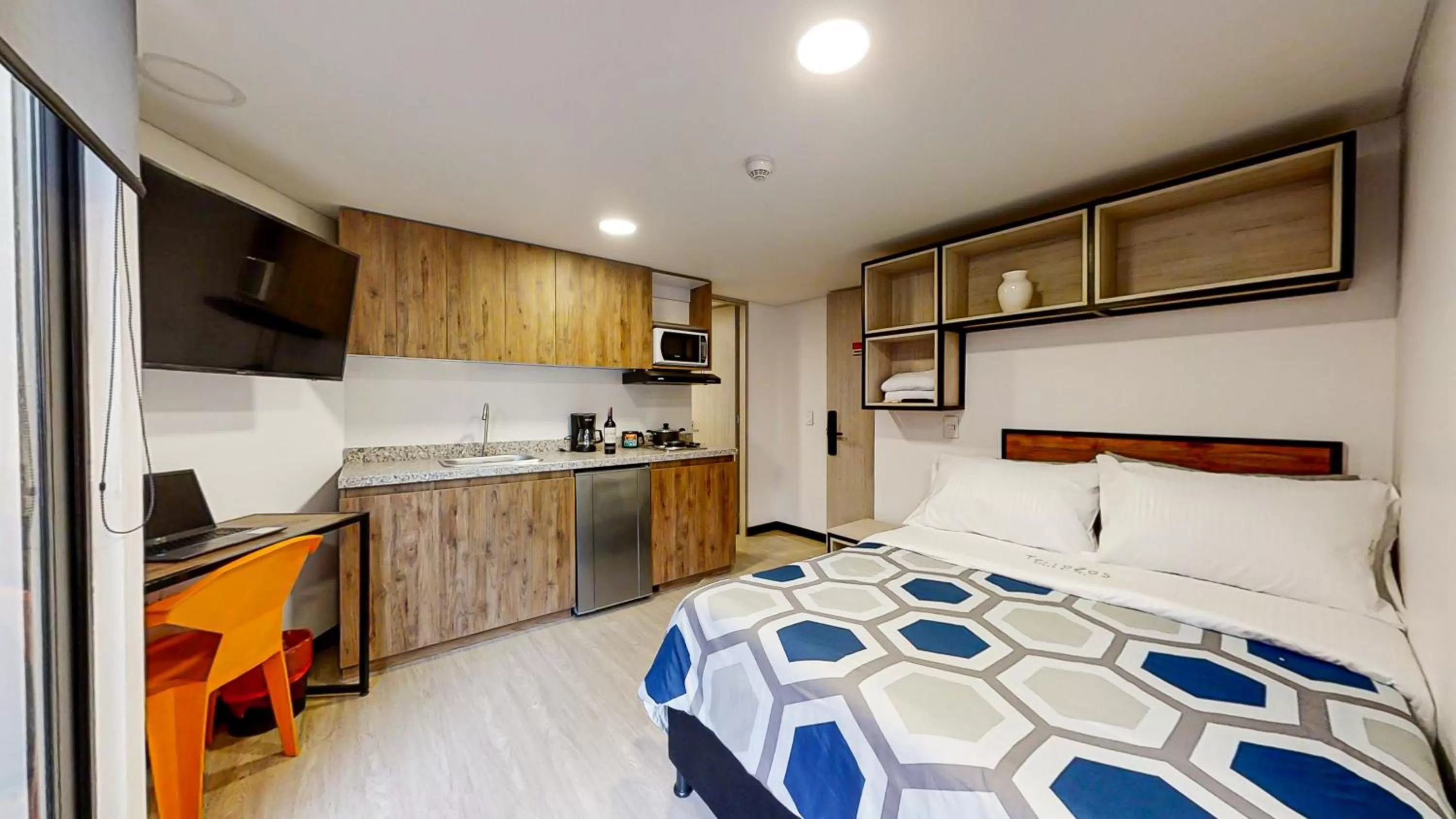 Kitchen or kitchenette, Bed in Terrazas