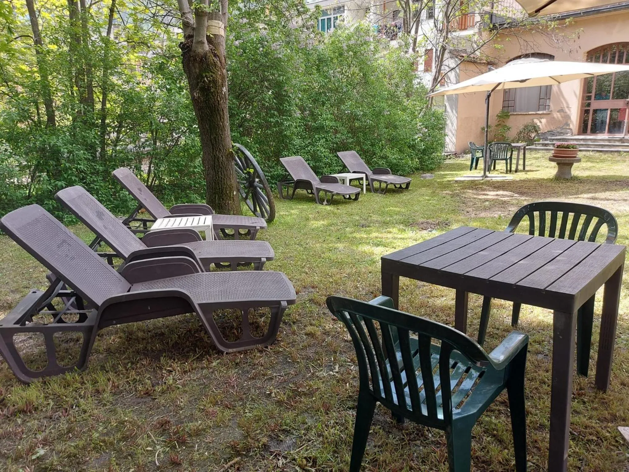 Garden view in Hotel Sommeiller