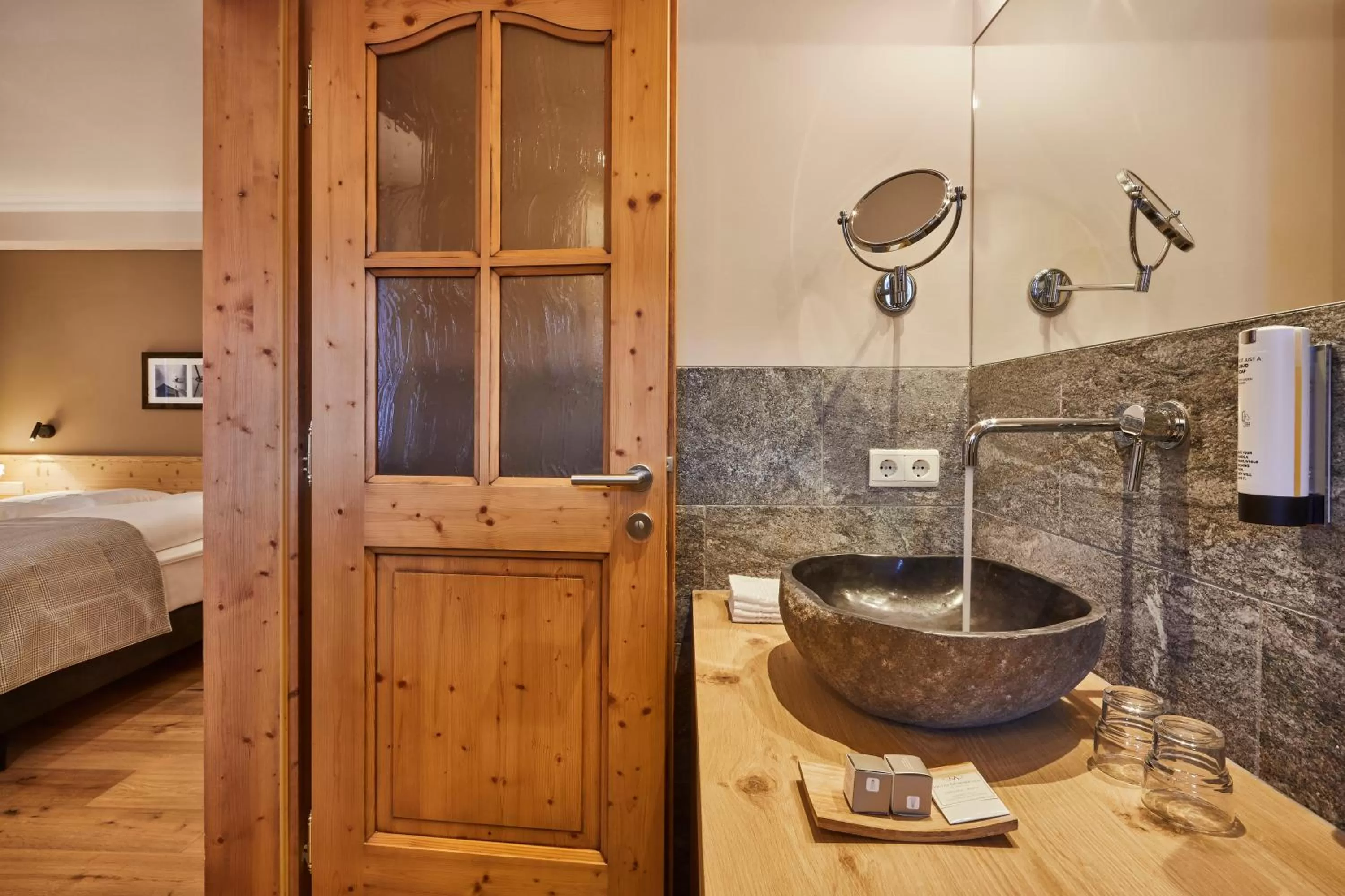 Bed in Hotel Marmolada