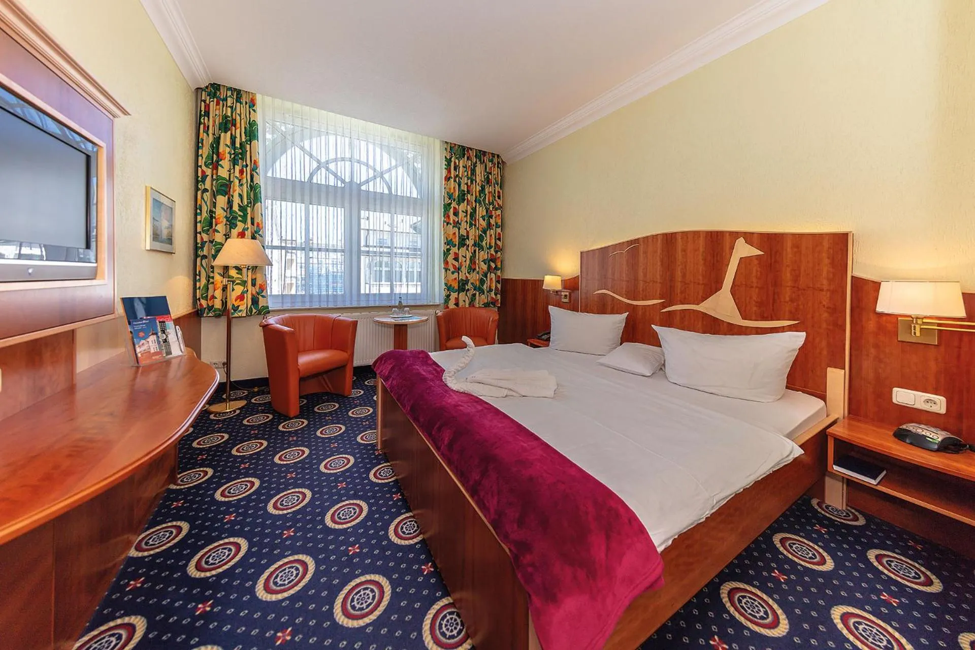 Bed in Hotel Deutsche Flagge