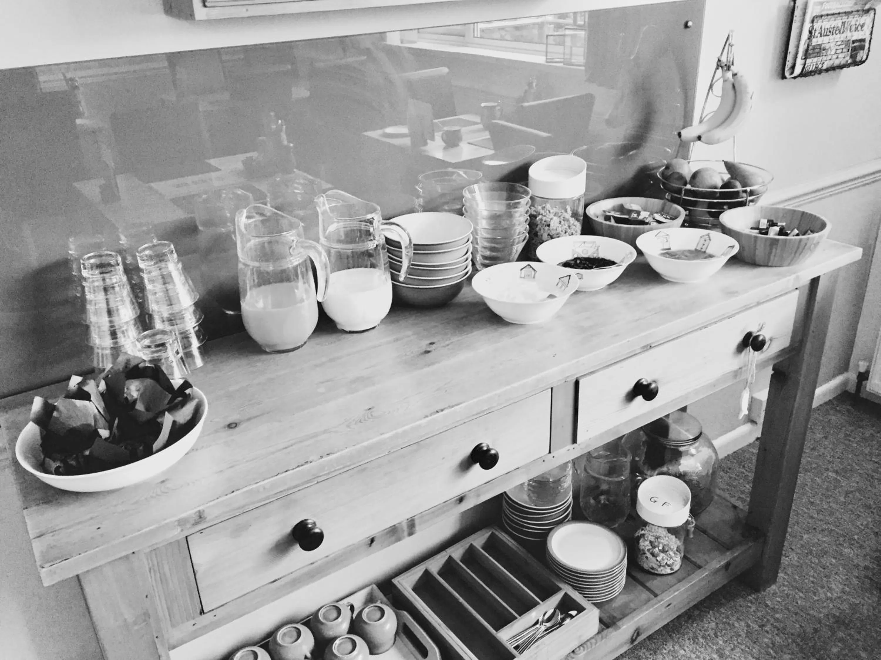 Dining area in Tregorran Guest House Mevagissey