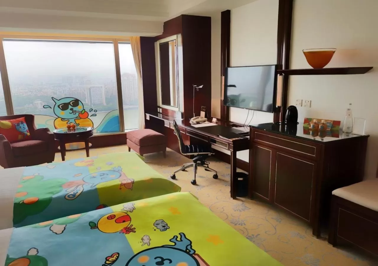 Decorative detail, TV/Entertainment Center in Shangri-La Guangzhou