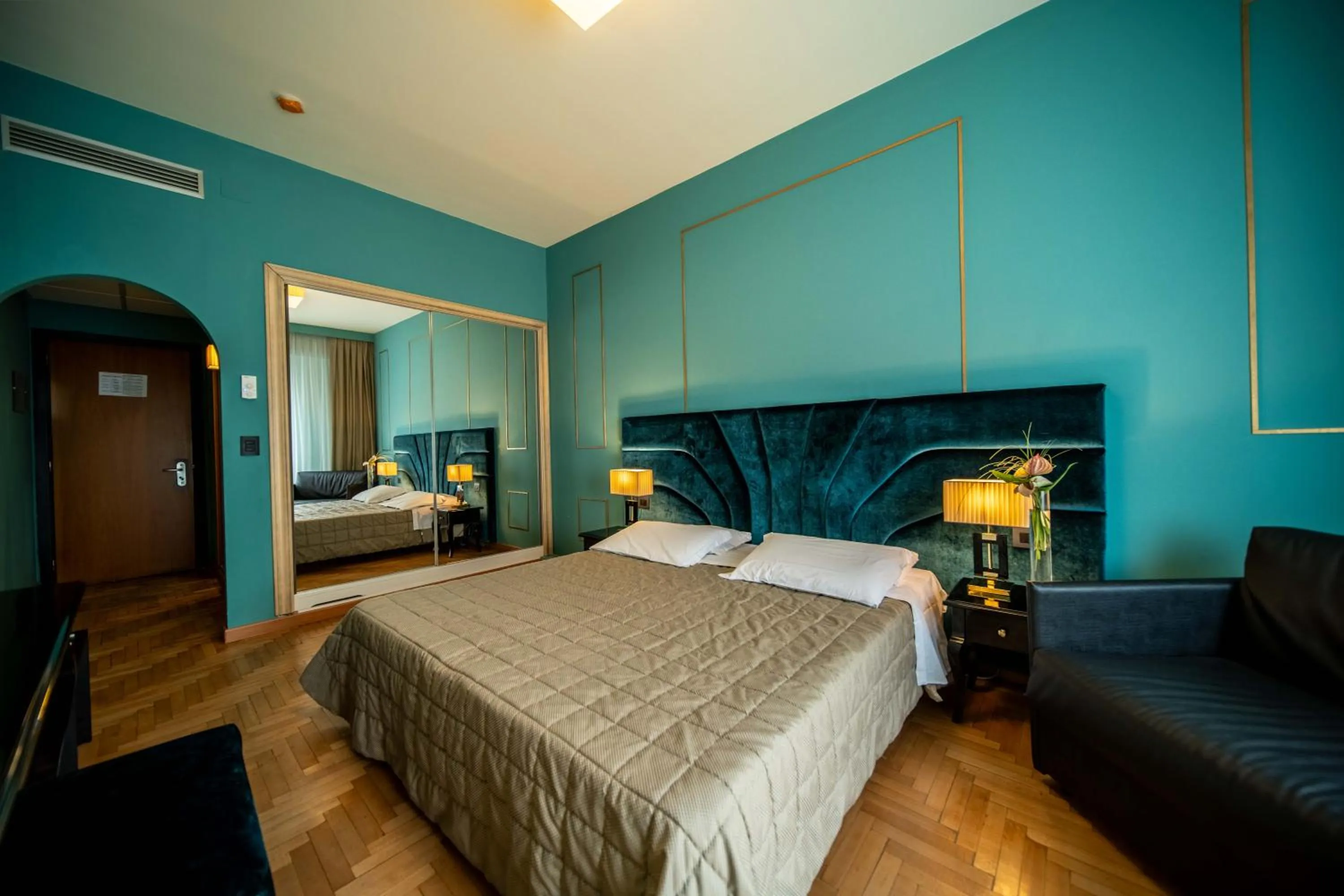 Photo of the whole room, Bed in Hotel Terme Milano