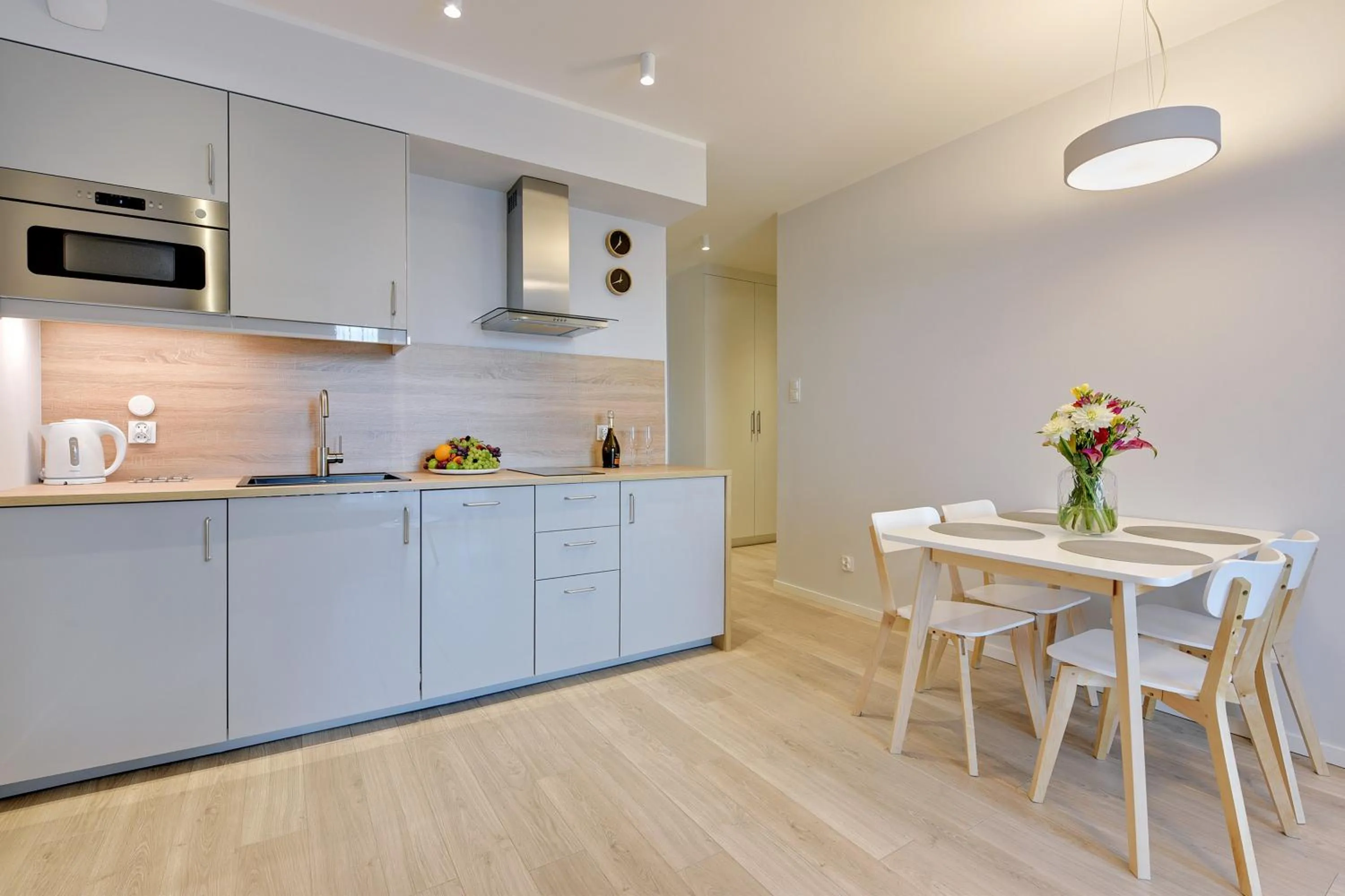 Kitchen or kitchenette in GRANO APARTMENTS Gdańsk Motława SPA & Wellness