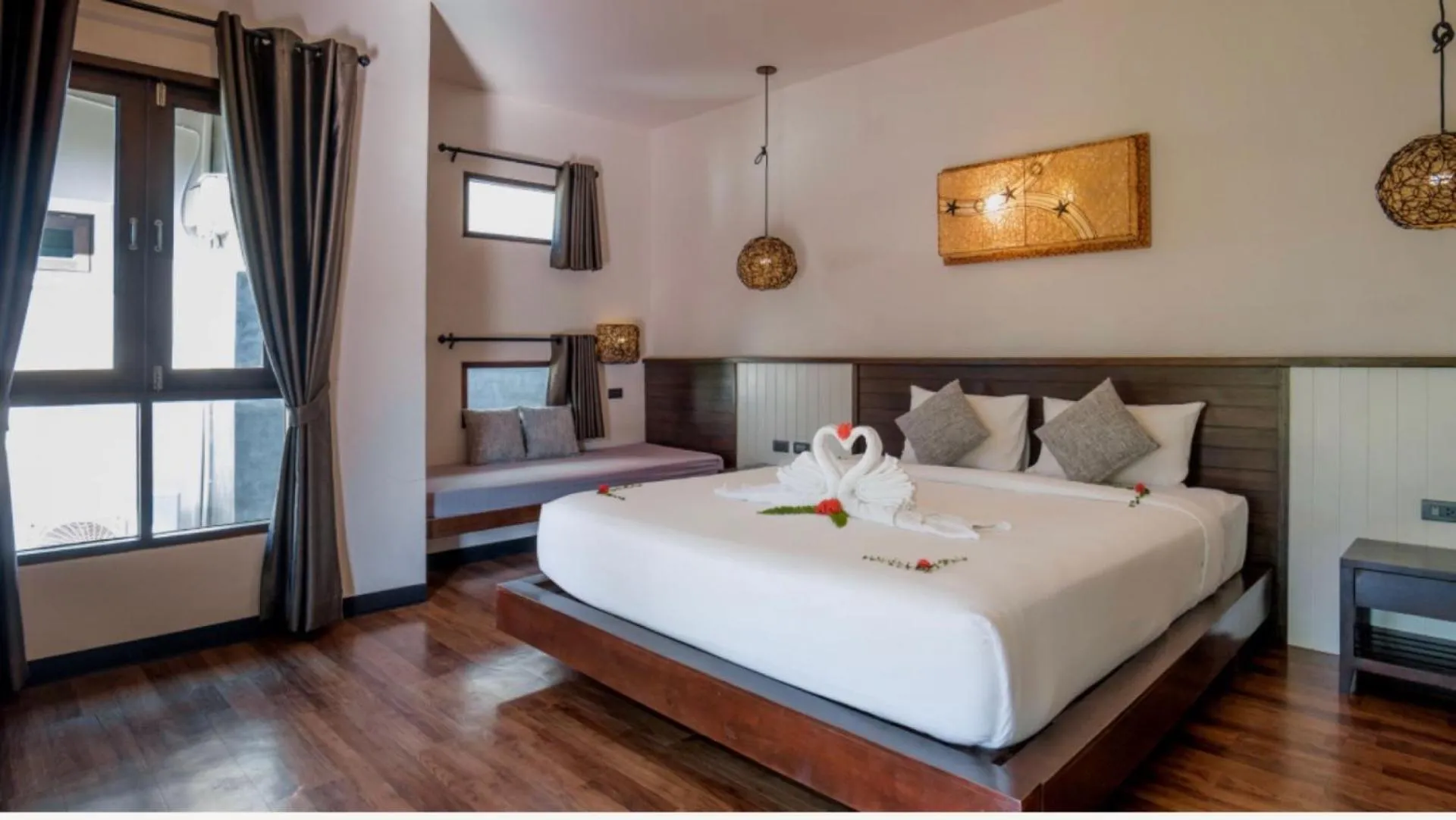 Bed in Southern Lanta Resort