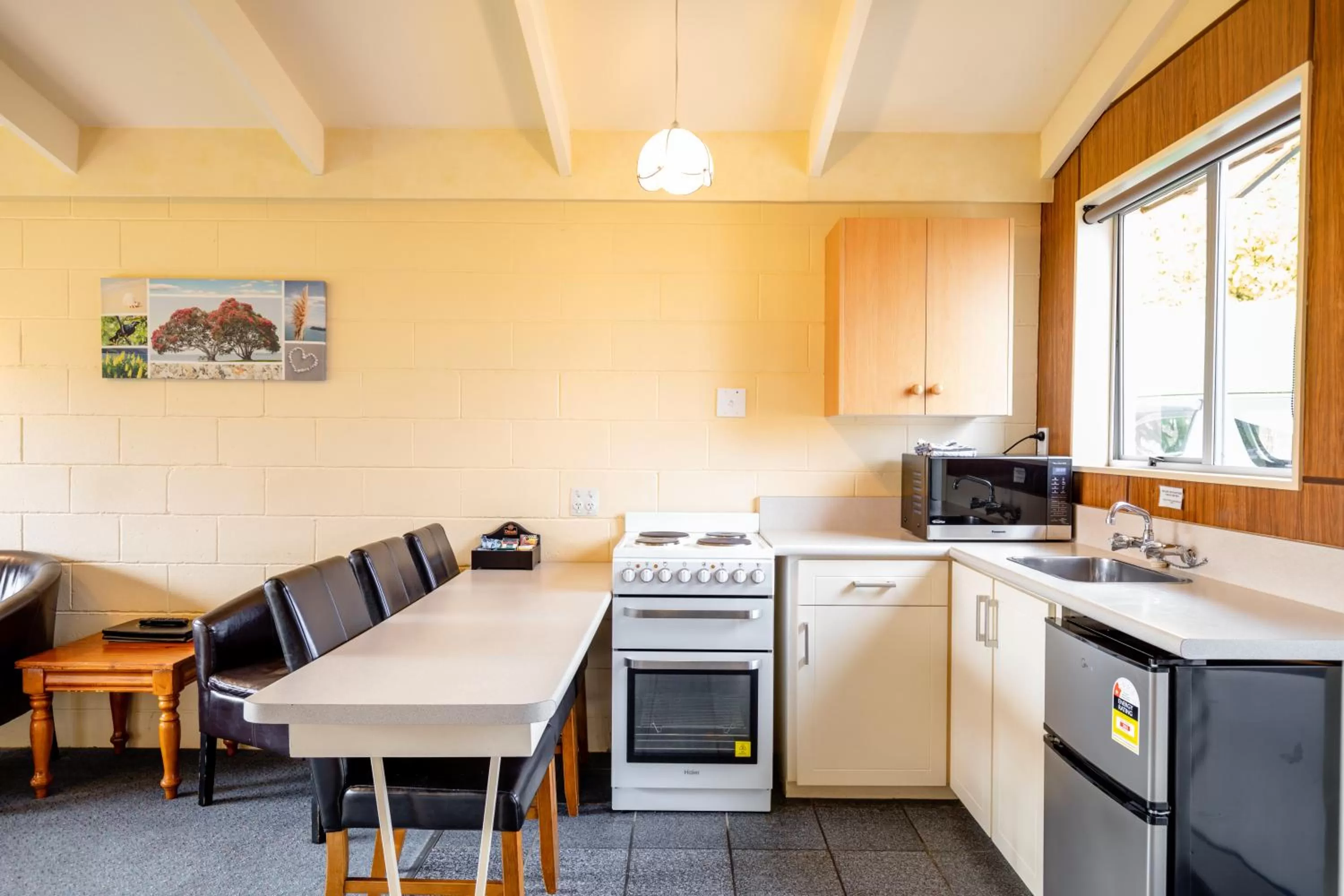 Kitchen or kitchenette in Alpine View Motel