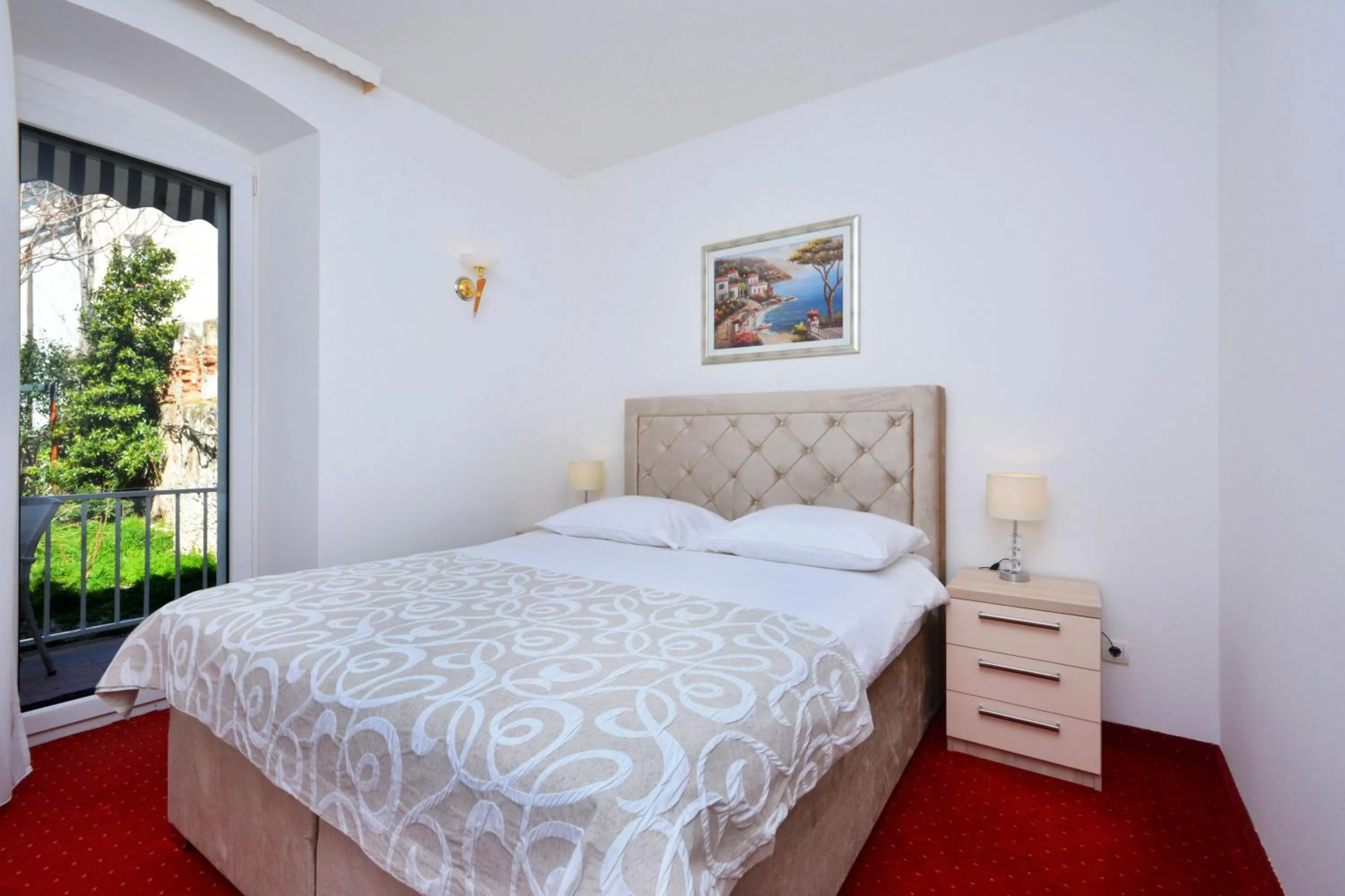 Balcony/Terrace, Bed in Hotel Adriana