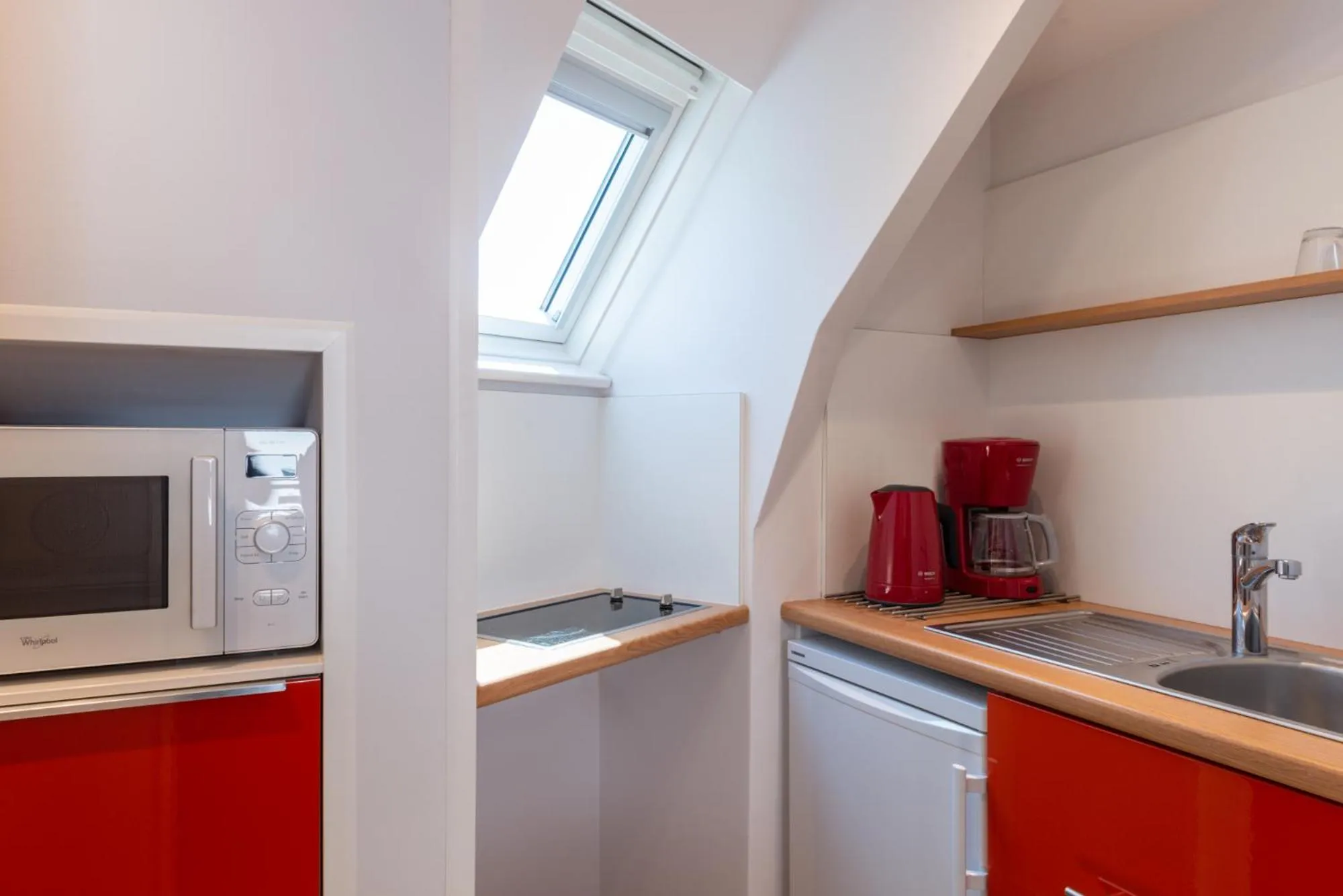 Kitchen or kitchenette in Hôtel de Perros, The Originals Boutique