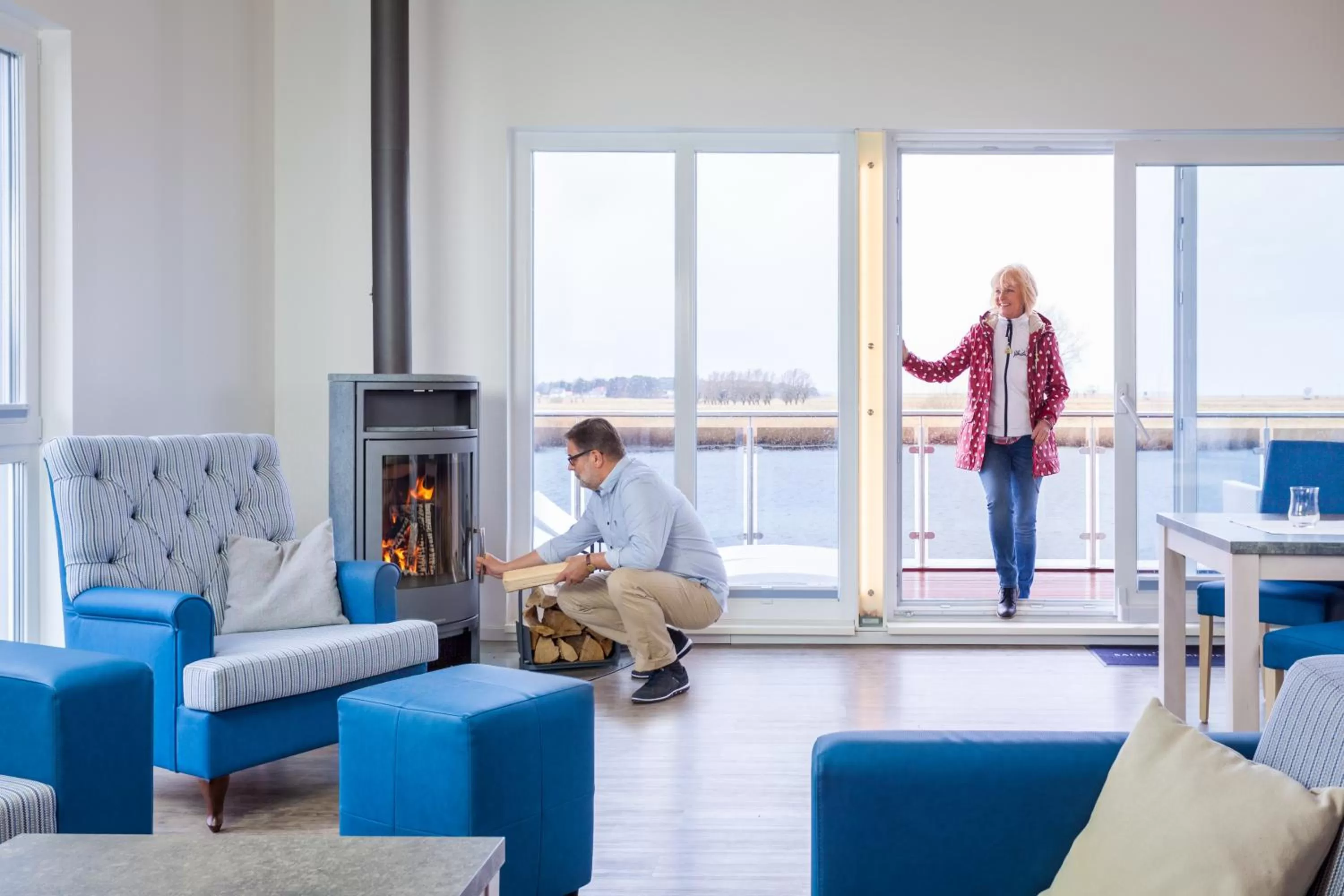 Three-Bedroom House with Sauna 4 in Schwimmende Häuser im BALTIC SEA RESORT