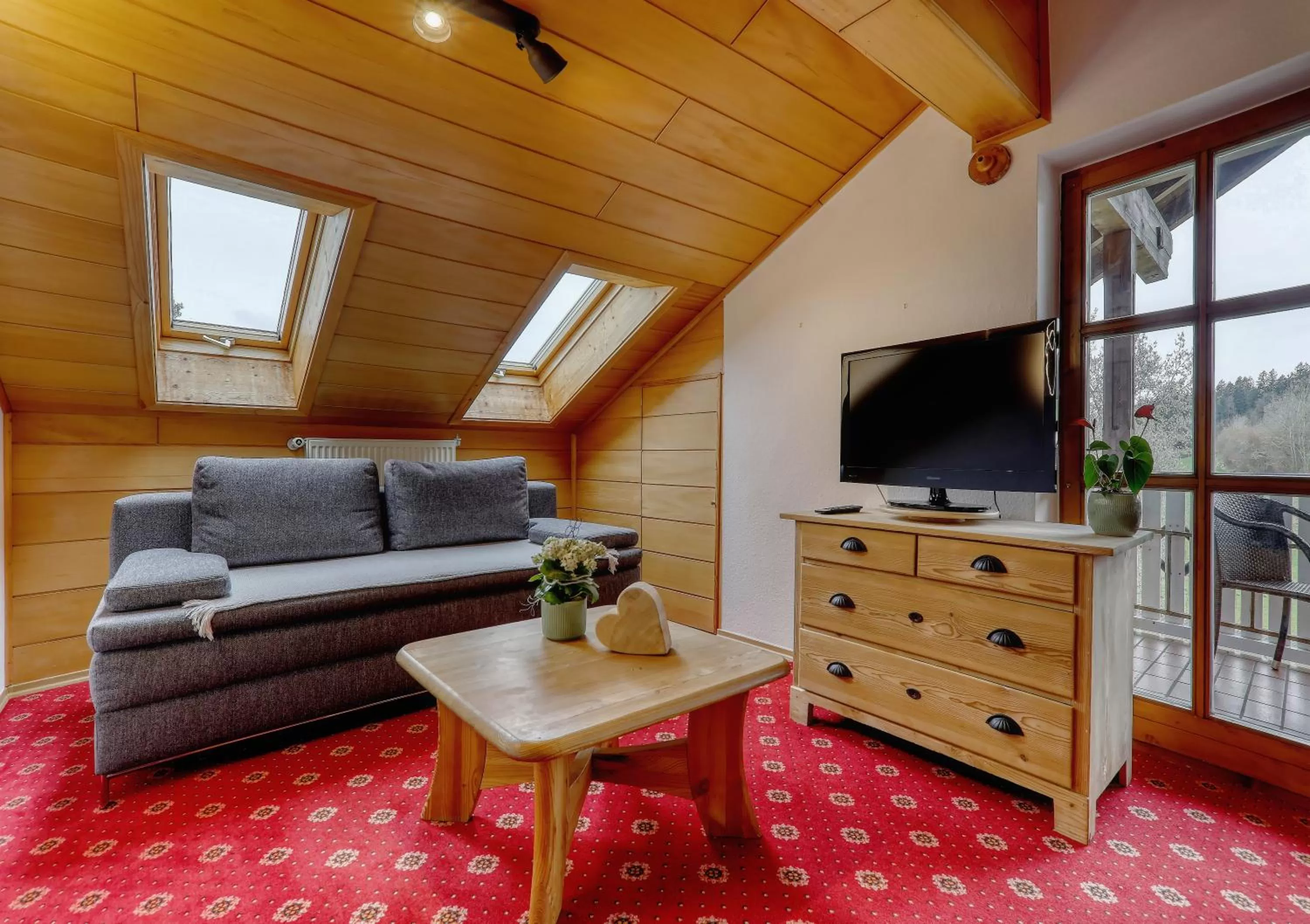 Living room in Hotel "Haus am Berg"