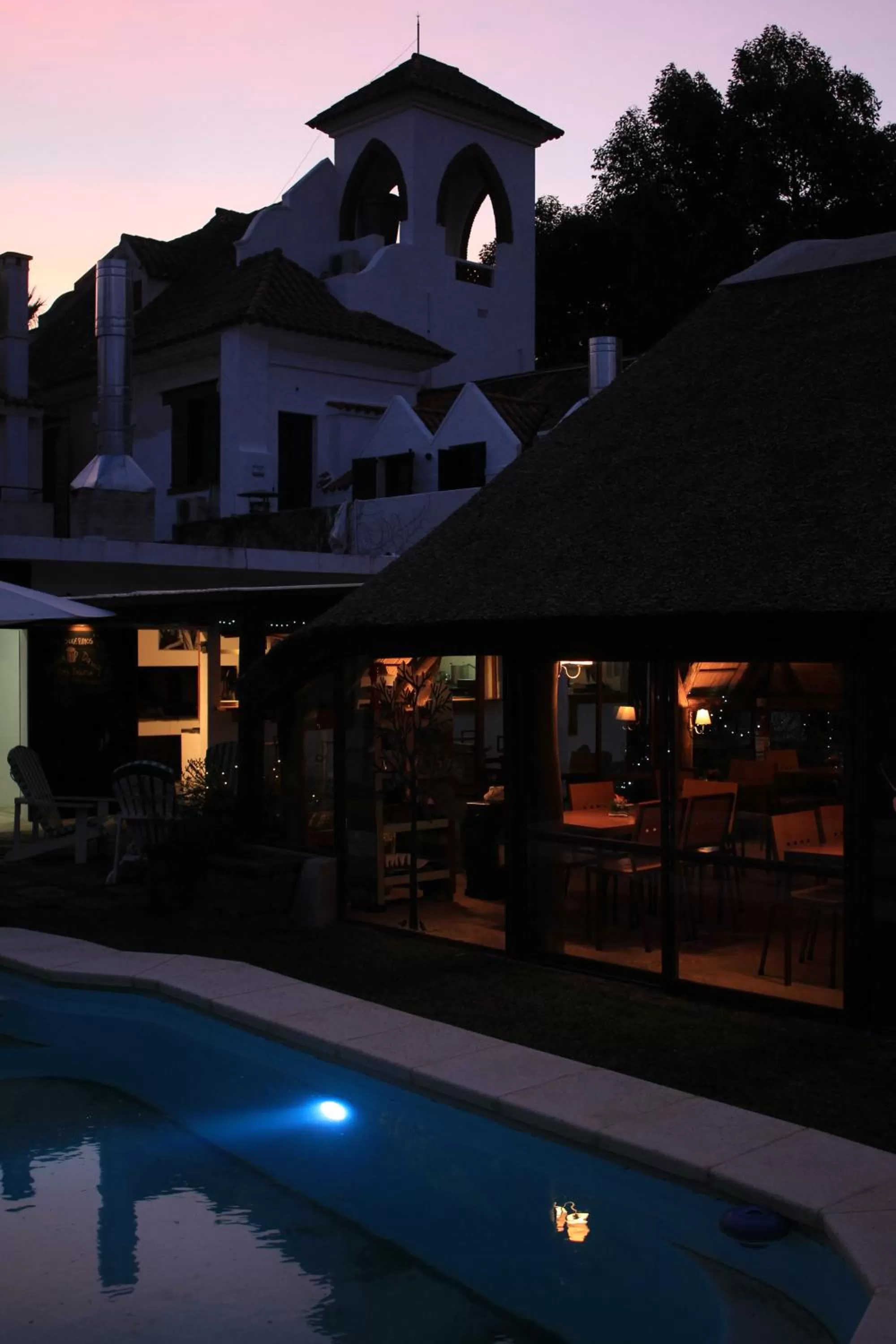 Patio, Property Building in Santoral Restaurante y Posada Pet Friendly